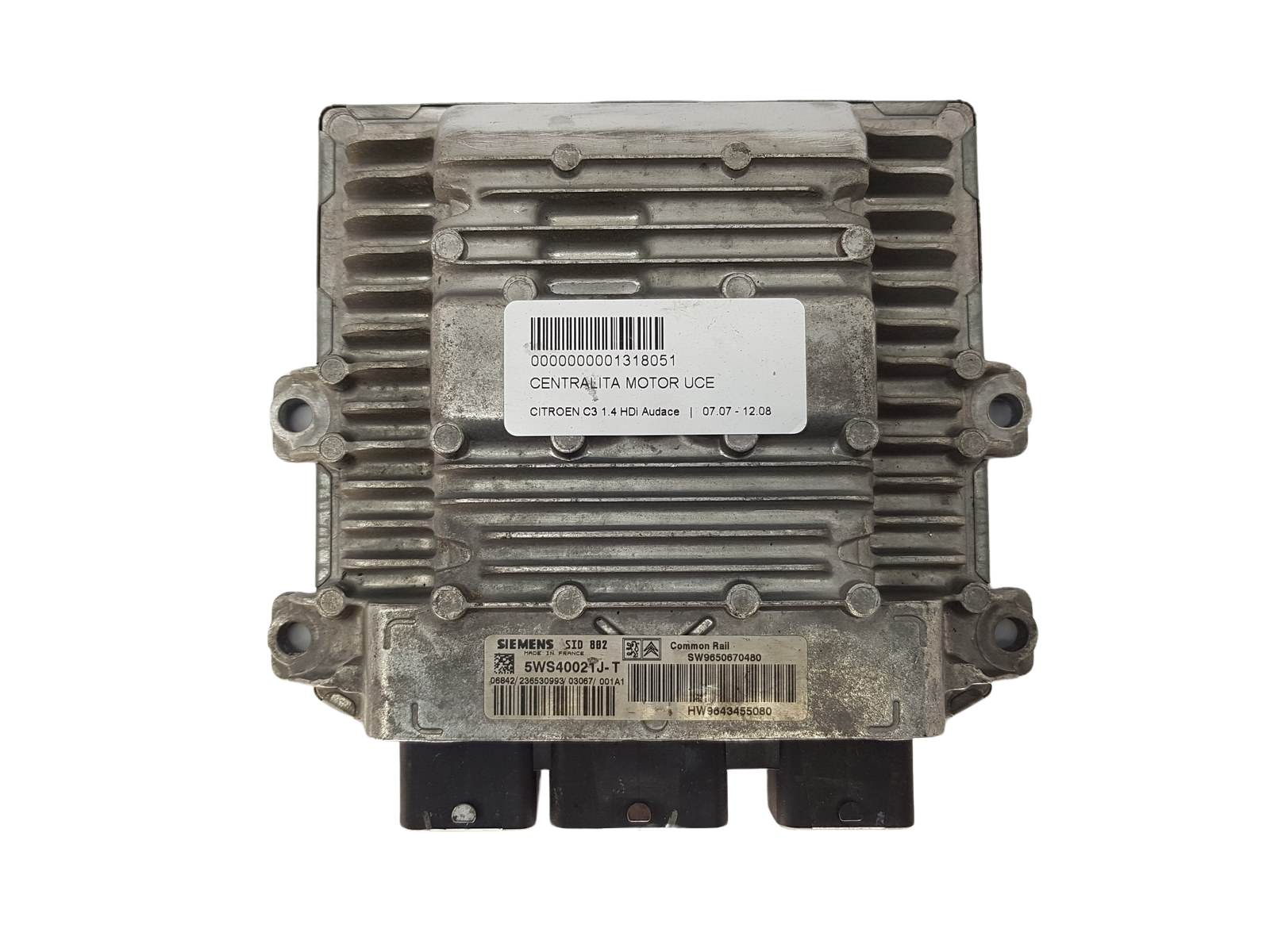 Controller 9650670480 9643455080 5WS40021J-T SID802 PSA Siemens 3066 main product photo