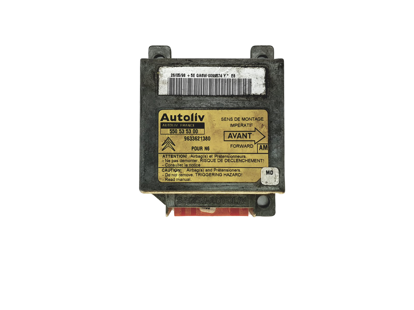 Controller Moduł 550535300 9633621380 PSA Autoliv main product photo