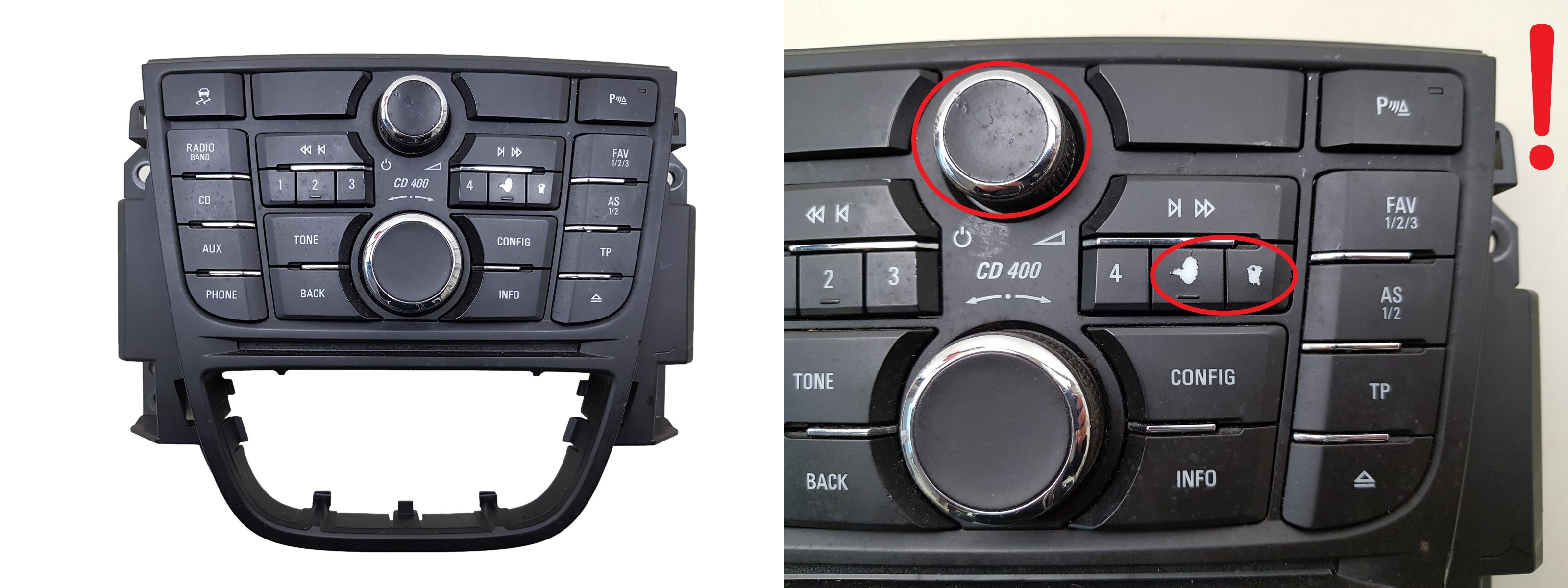 Control panel Radio Opel Meriva B 13362776 CD400 main product photo