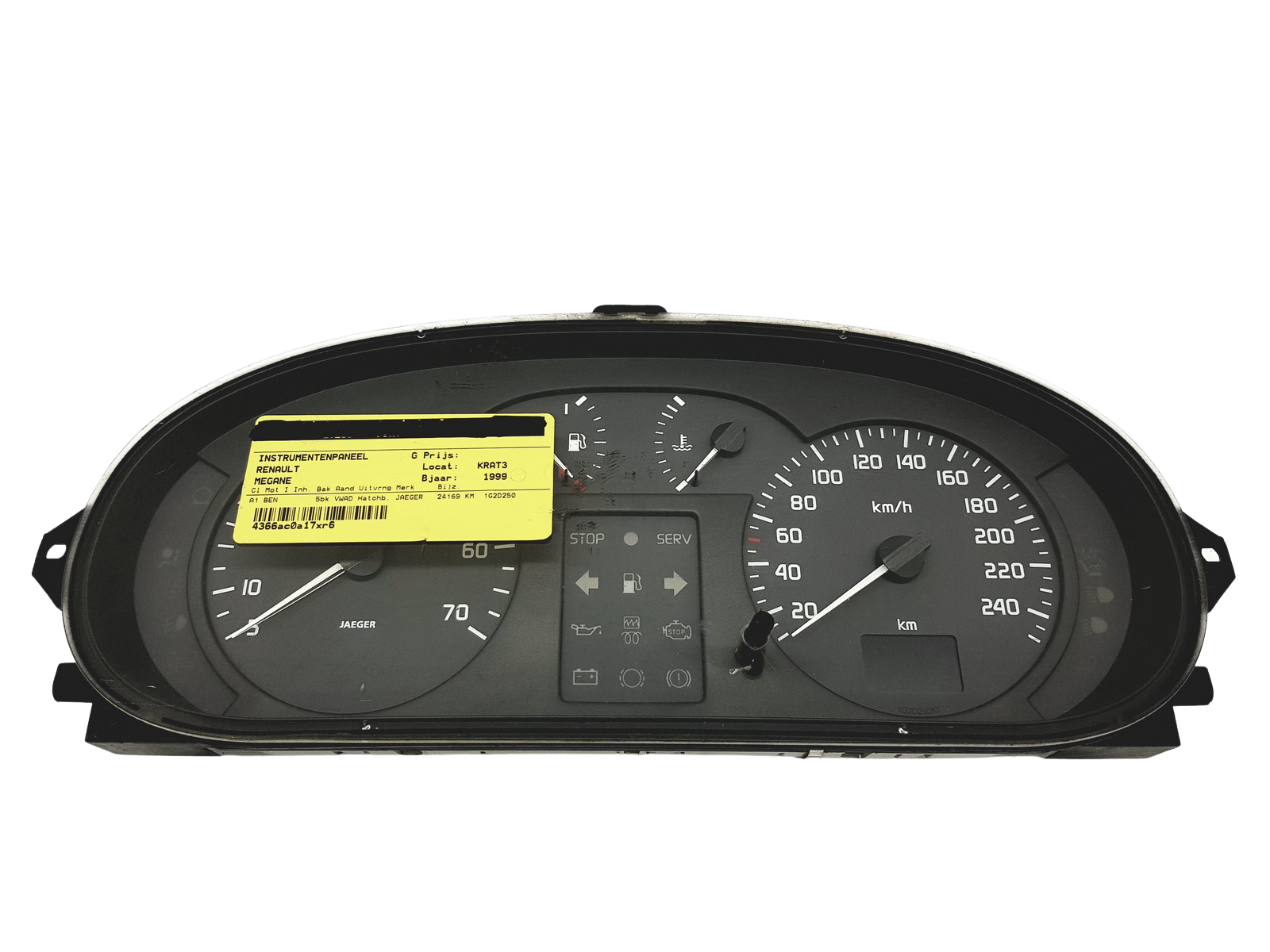 Speedometer/Instrument Cluster Renault Scenic 1 Megane 1 7700427896 C 49637 main product photo