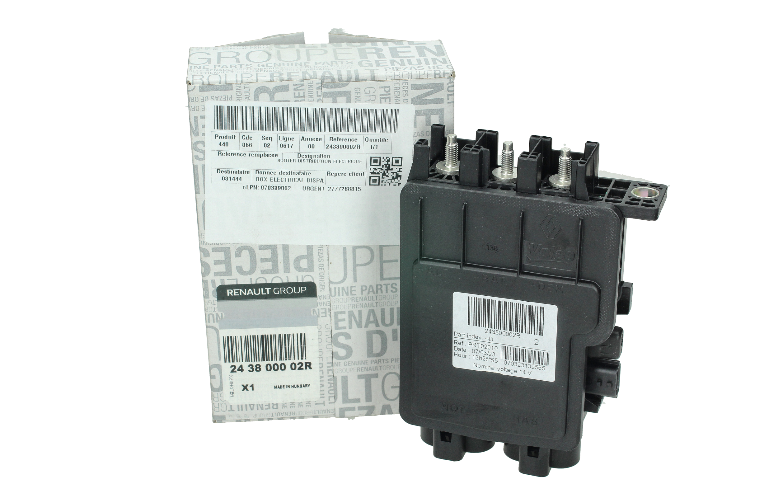 Fuse Box New Original 243800002R Renault main product photo