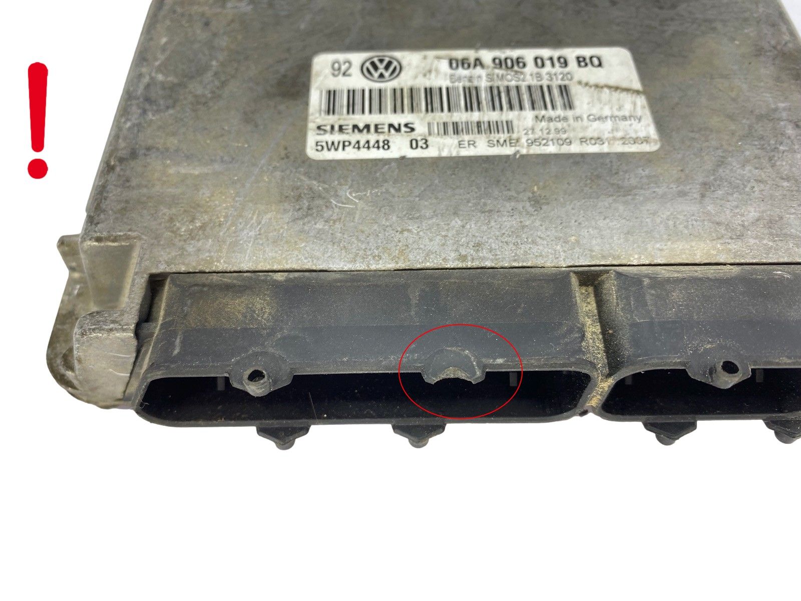 Controller VW 06A906019BQ 5WP4448 03 SIMOS2.1B Siemens 53931 main product photo