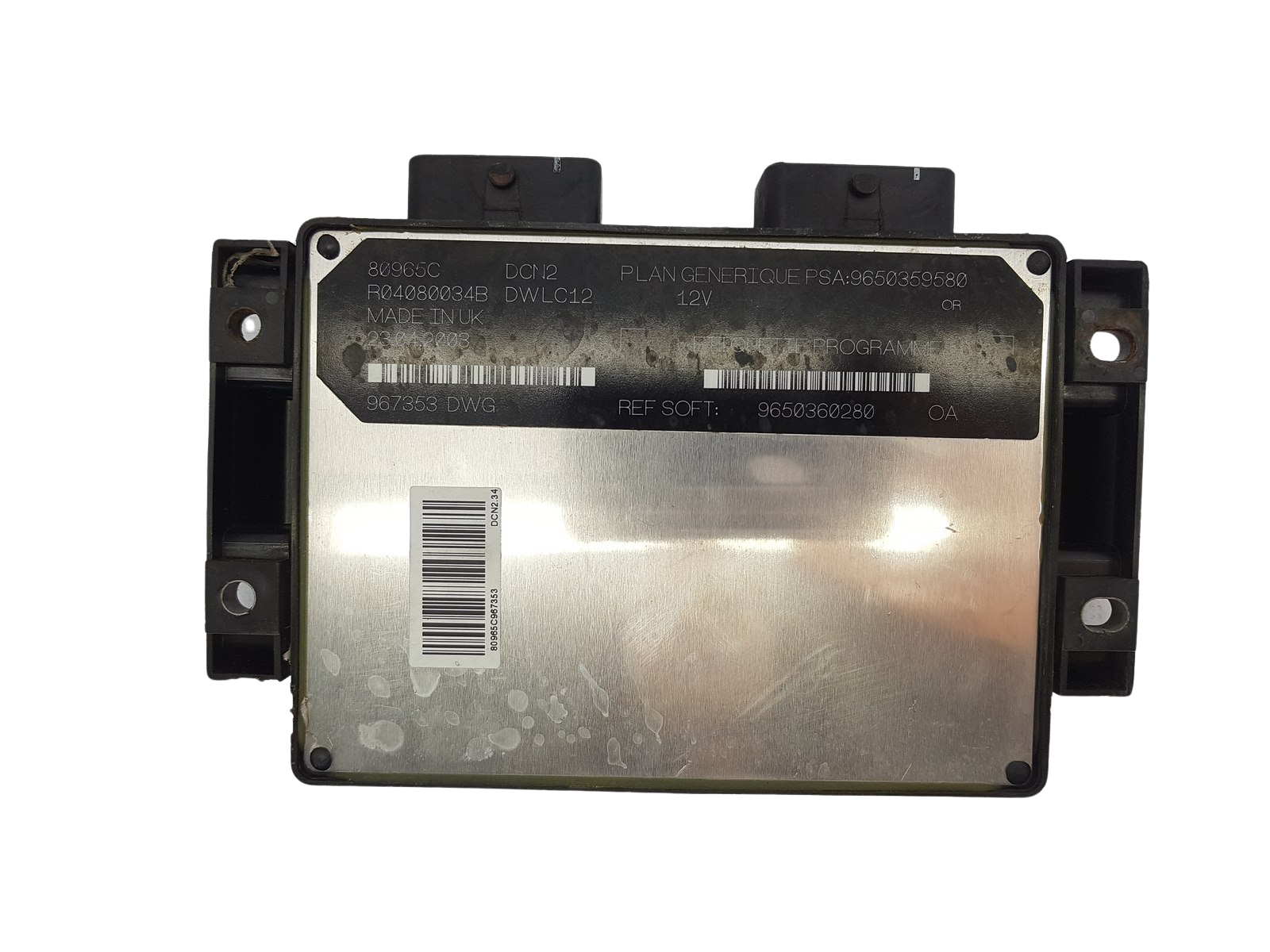Controller 9650359580 9650360280 R04080034B 80965C PSA Lucas 1125 main product photo
