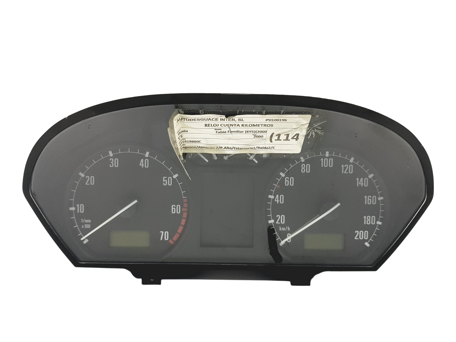 Speedometer/Instrument Cluster Skoda Fabia 6Y1919880C 110080015005 50014 main product photo