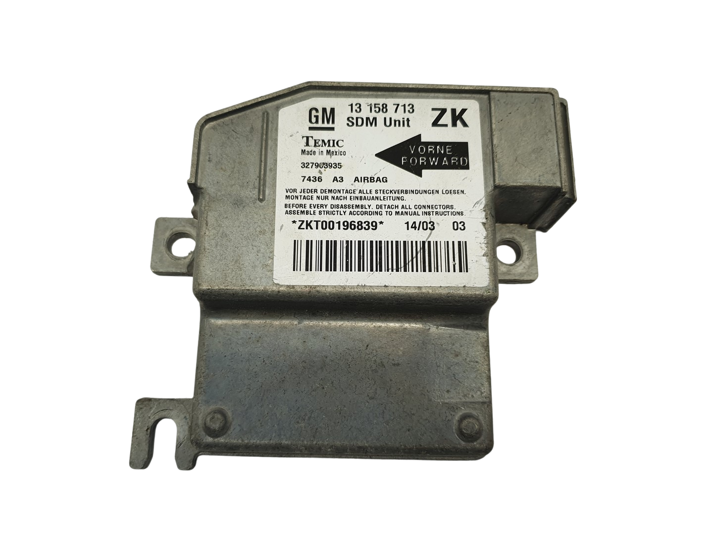 Controller 13158713 ZK 327963935 Opel GM Temic main product photo