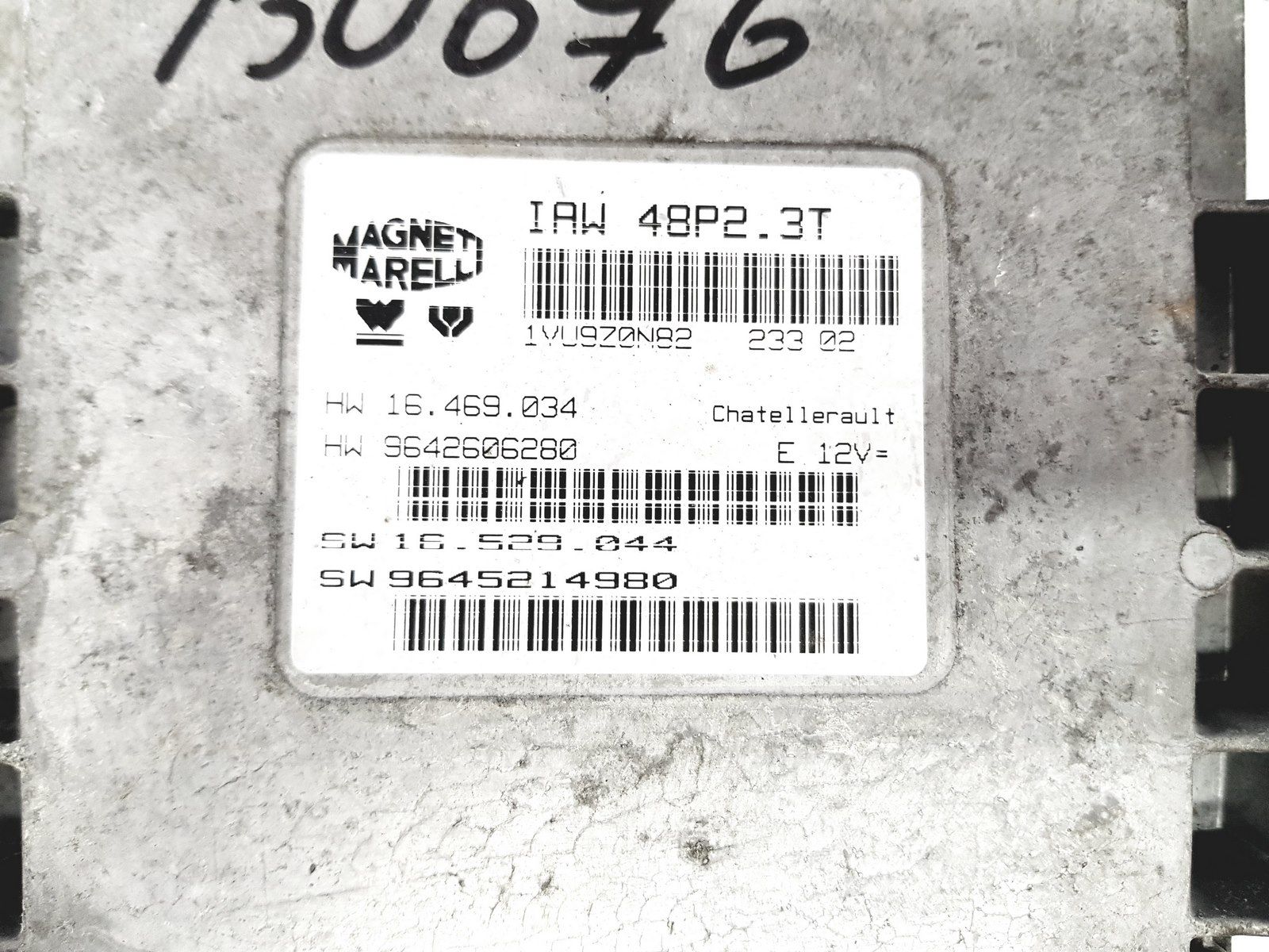 Controller 9642606280 16469034 IAW48P2.3T PSA Magneti Marelli 17171 main product photo