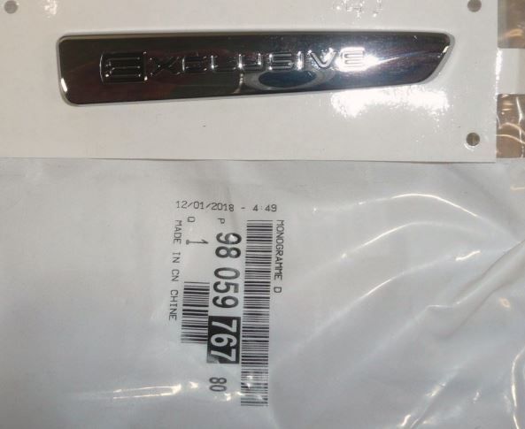 Emblem New Original Citroen C-elysse 9805976780 main product photo