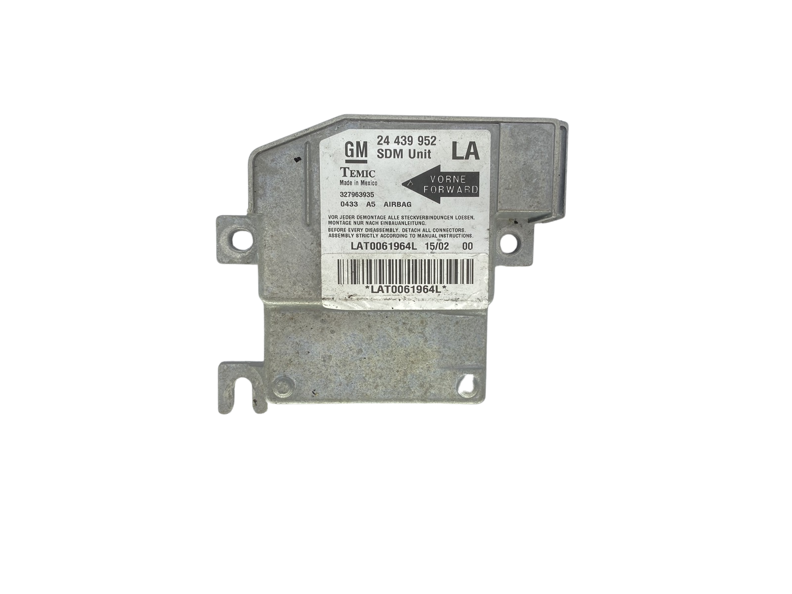 Controller 24439952 327963935 Opel Temic main product photo