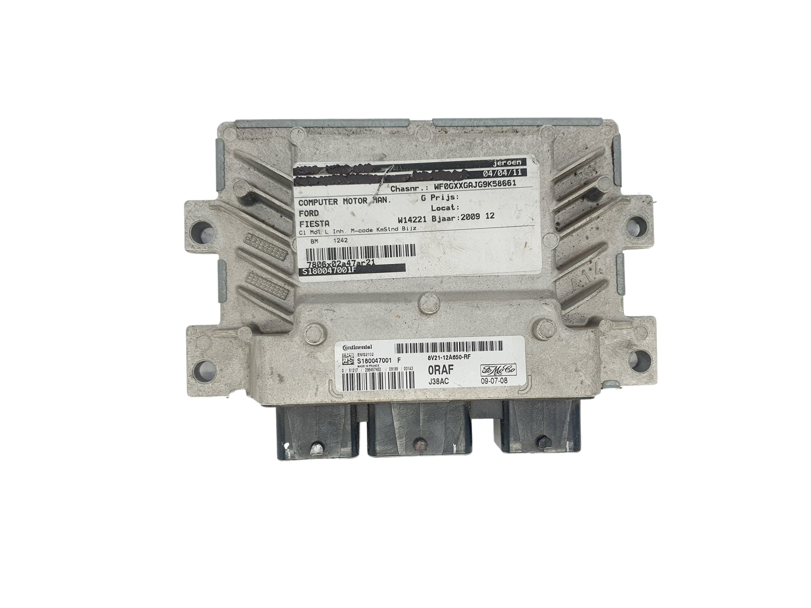 Engine Controller Ford S180047001F 8V21-12A650-RF Continental 43558 main product photo