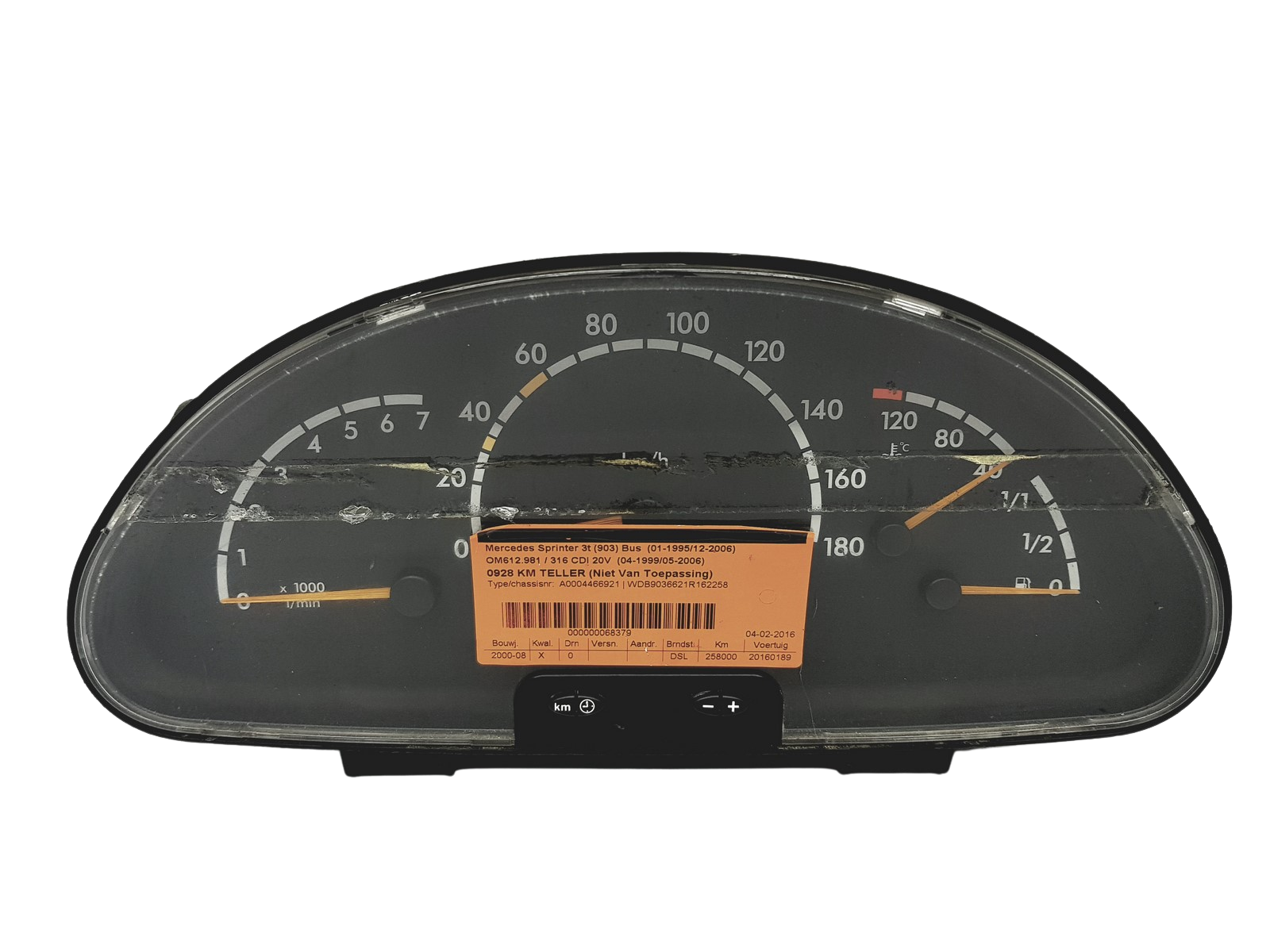 Speedometer/Instrument Cluster Mercedes Sprinter A0004466921 53371 main product photo