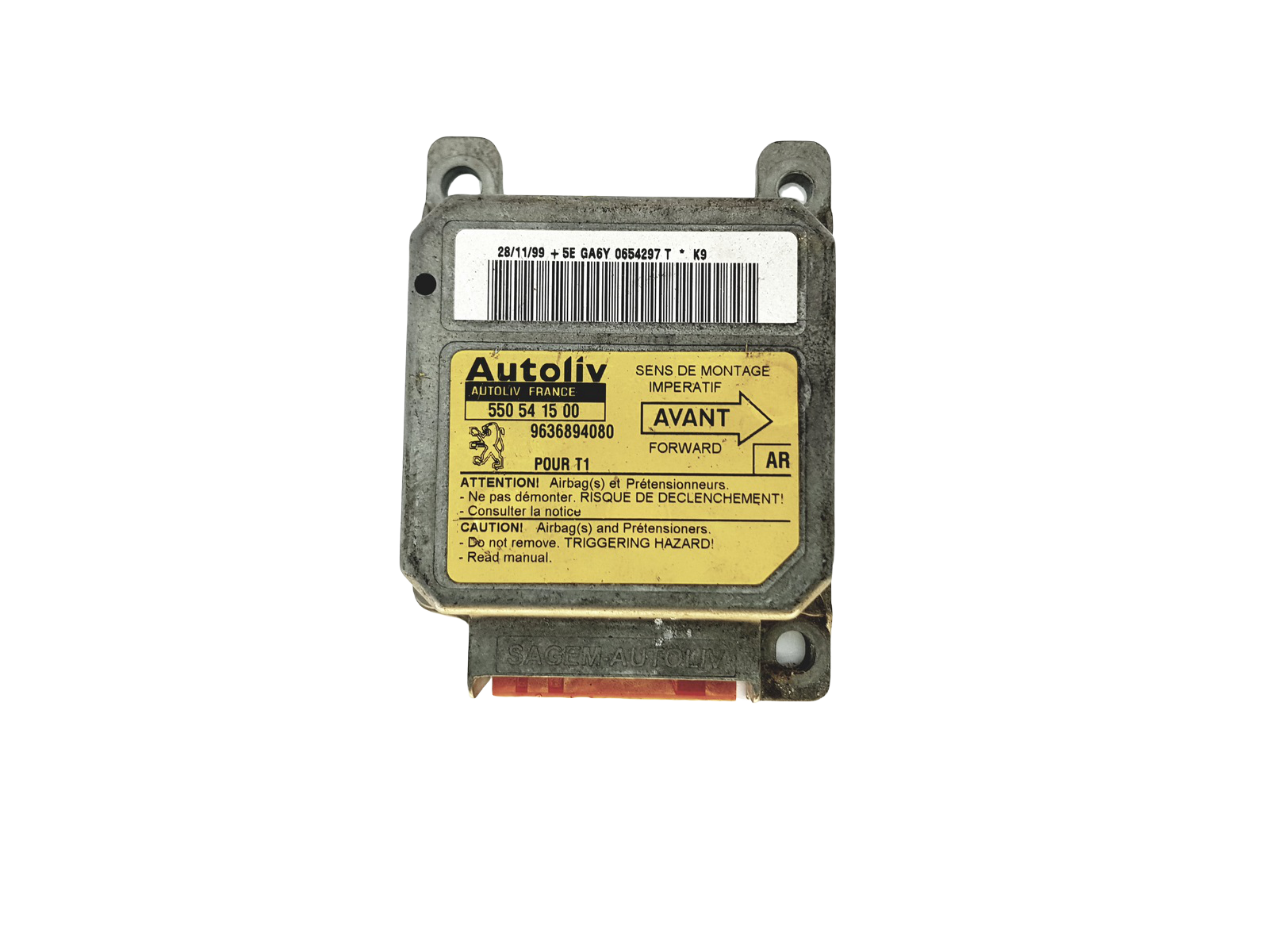 Controller Moduł 550541500 9636894080 PSA Autoliv 23399 main product photo