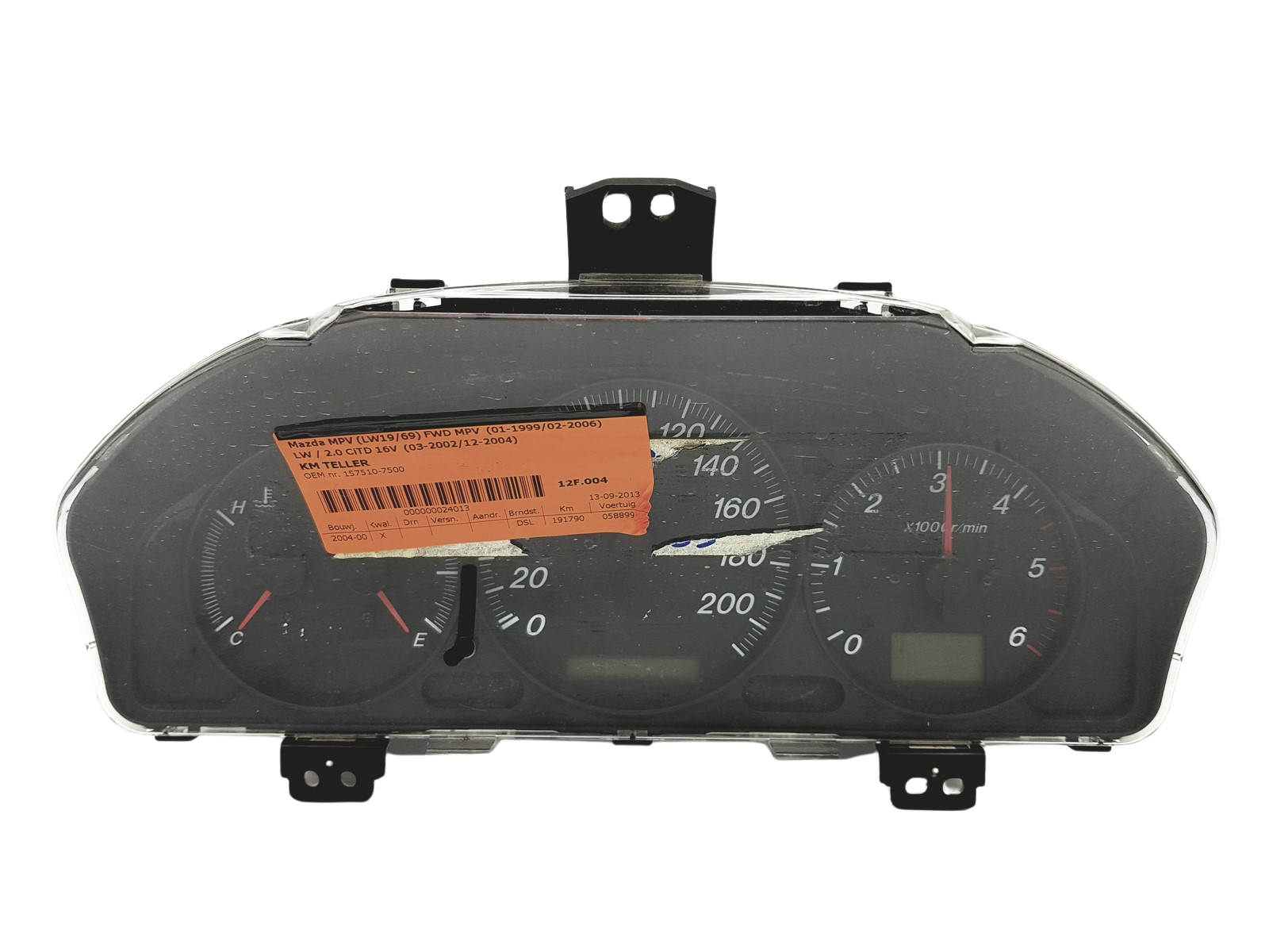 Speedometer/Instrument Cluster Mazda MPV LD6355430 1575110-7500 main product photo