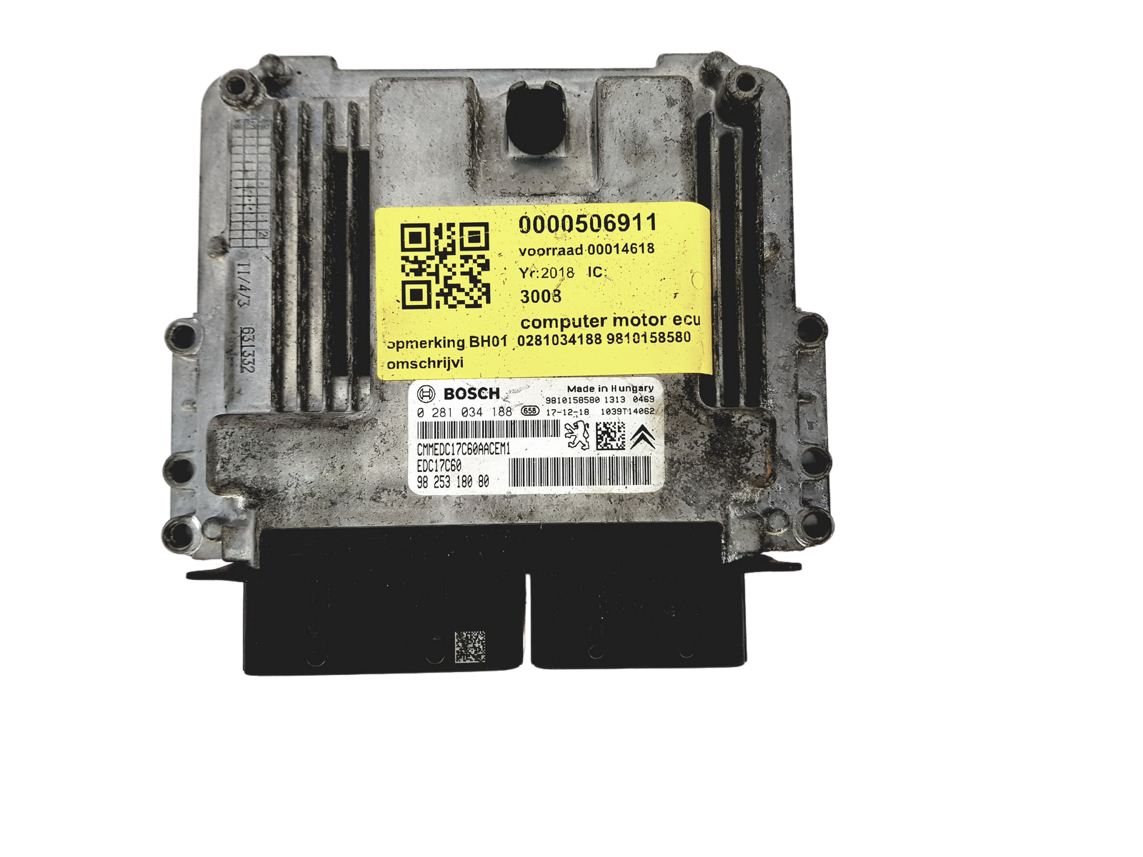 Controller 0281034188 9825318080 9810158580 PSA Bosch main product photo