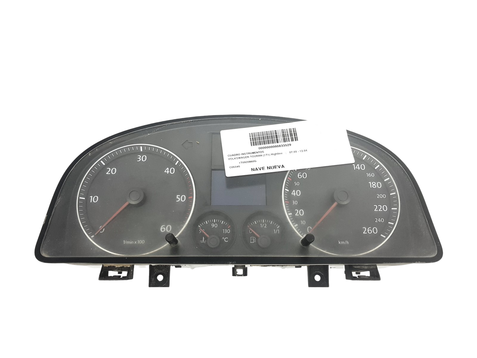 Speedometer/Instrument Cluster VW Touran 1T0920860G 110080217015 58732 main product photo