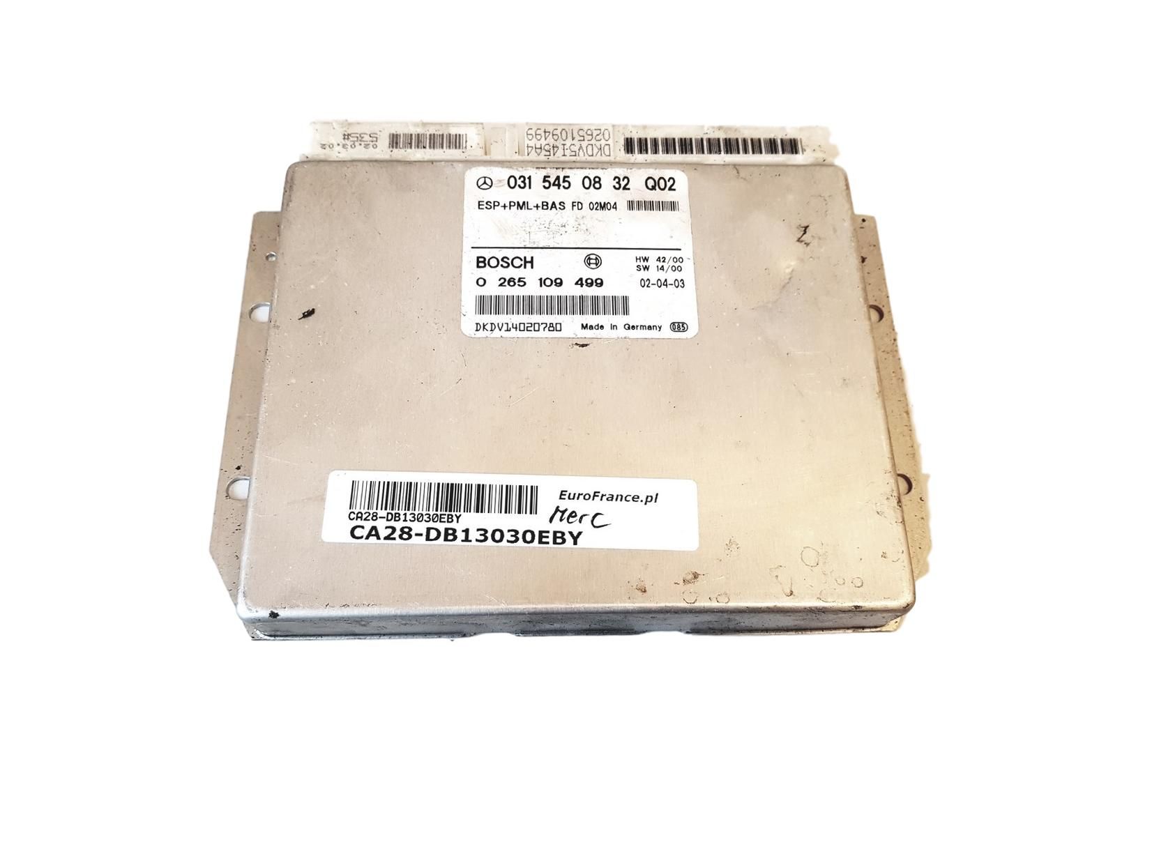 Controller 0315450832Q02 0265109499 Mercedes Bosch 13030 main product photo