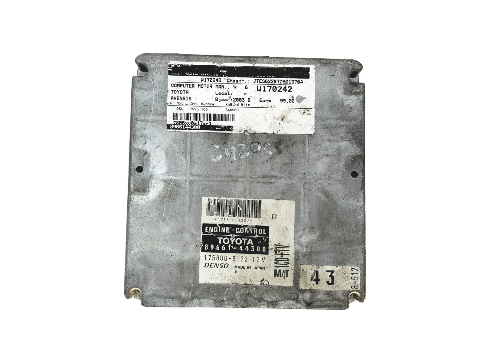 Controller 89661-44300 175800-5122 Toyota Denso 29841 main product photo
