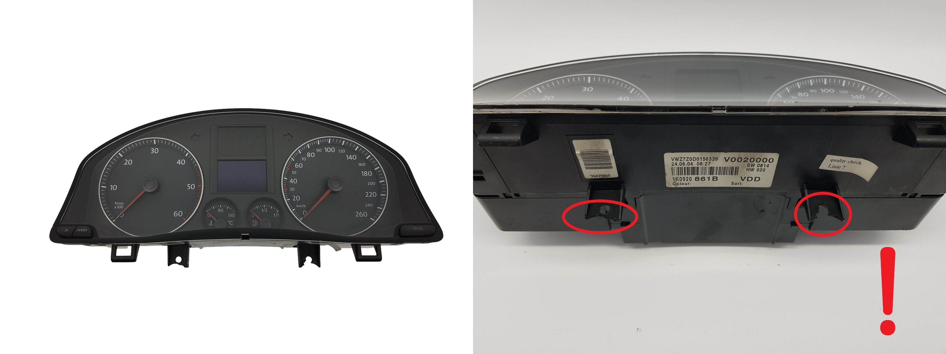 Speedometer/Instrument Cluster VW Golf MK5 1K0920861B 110080247034 1581 main product photo