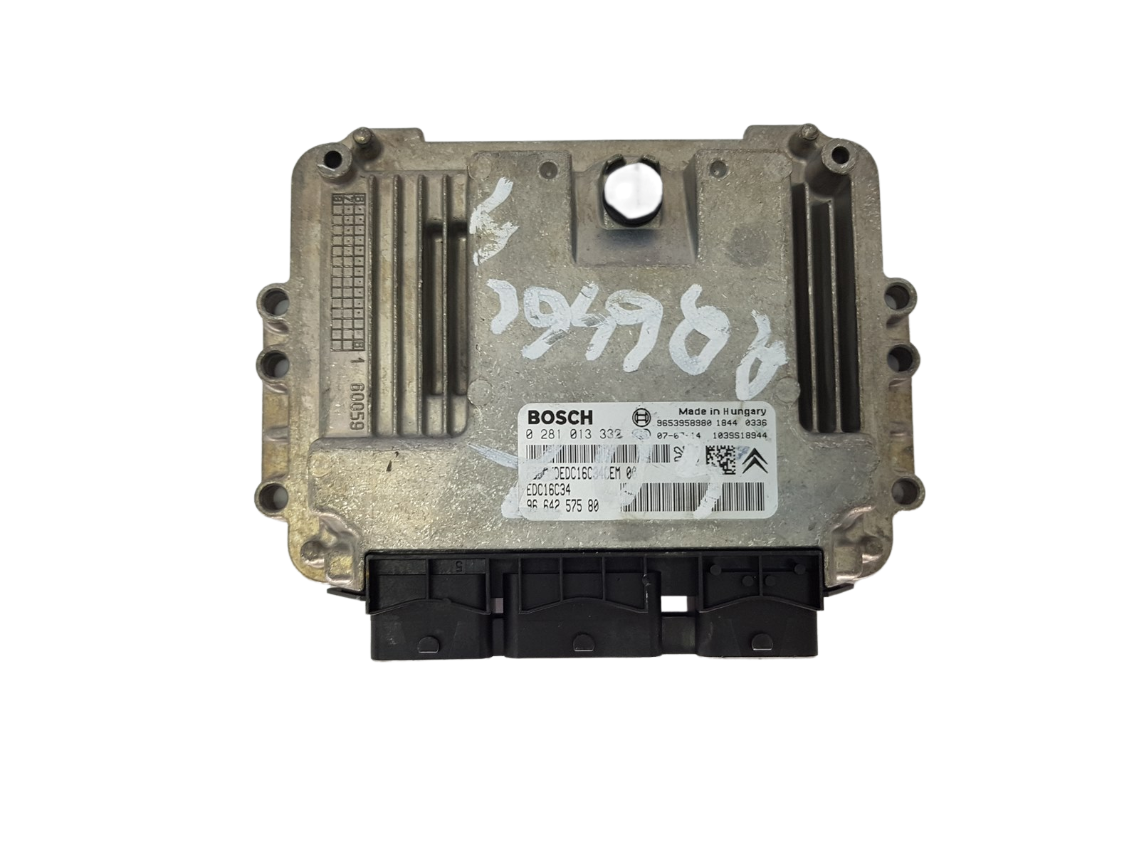 Controller 0281013332 9664257580 9653958980 EDC16C34 PSA Bosch 19376 main product photo