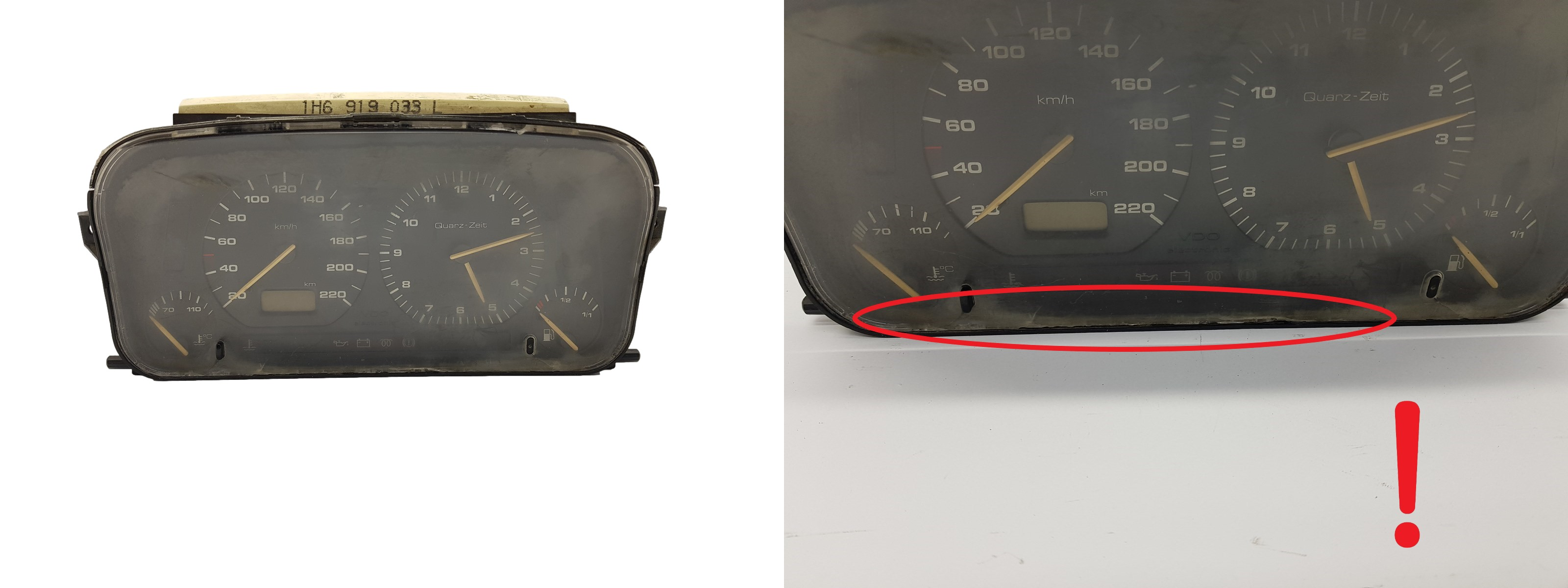 Speedometer/Instrument Cluster VW Golf Vento MK3 1H6919033L 2408 main product photo