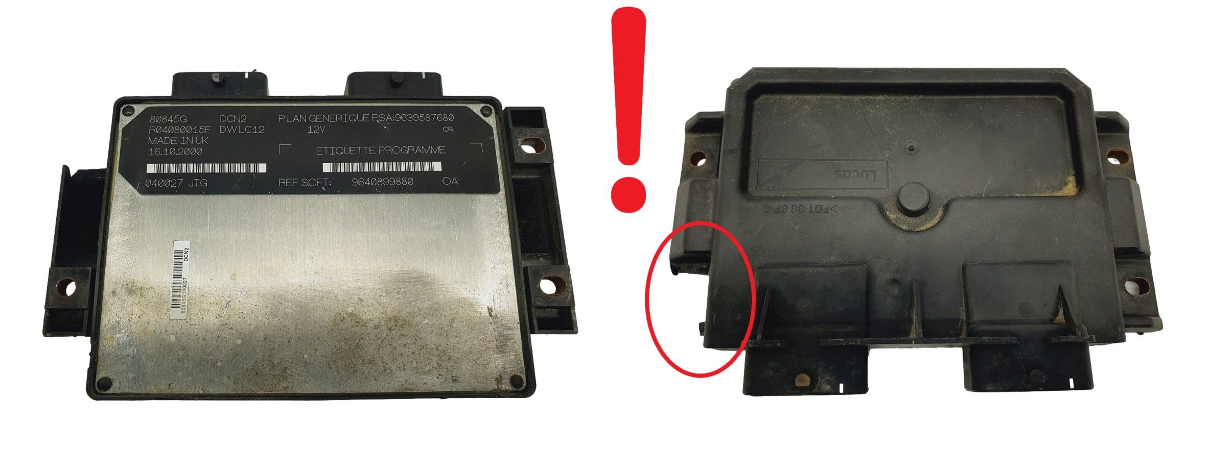 Controller 9639587680 9640899880 R04080015F 80845G PSA Lucas 68585 main product photo