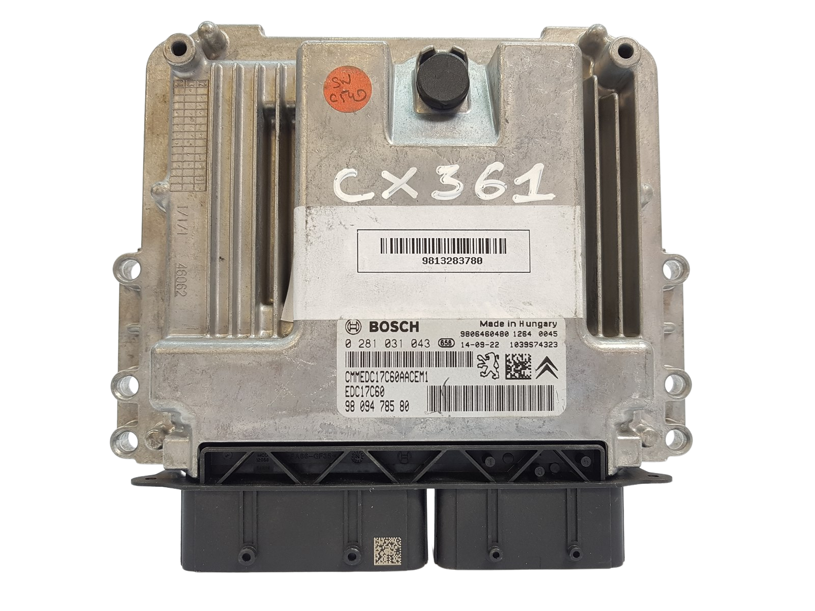 Engine Controller Citroen Peugeot 1.6 HDI 9809478580 0281031043 main product photo