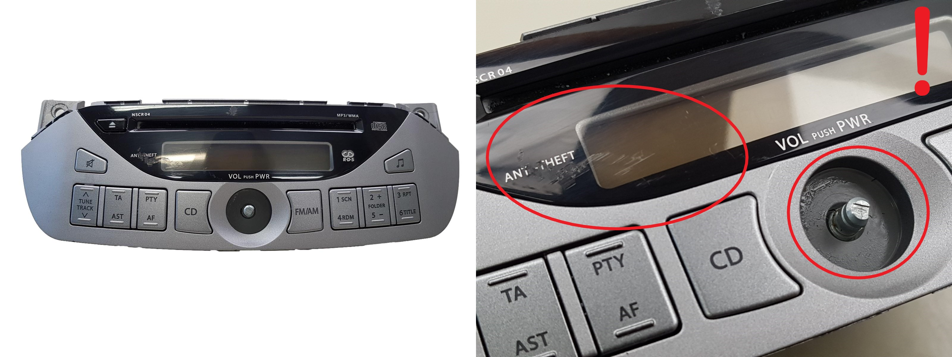 Radio Cd Mp3 Player Nissan Pixo 39101M68K00 39101-68K0 CDF-R3019A 1120 main product photo