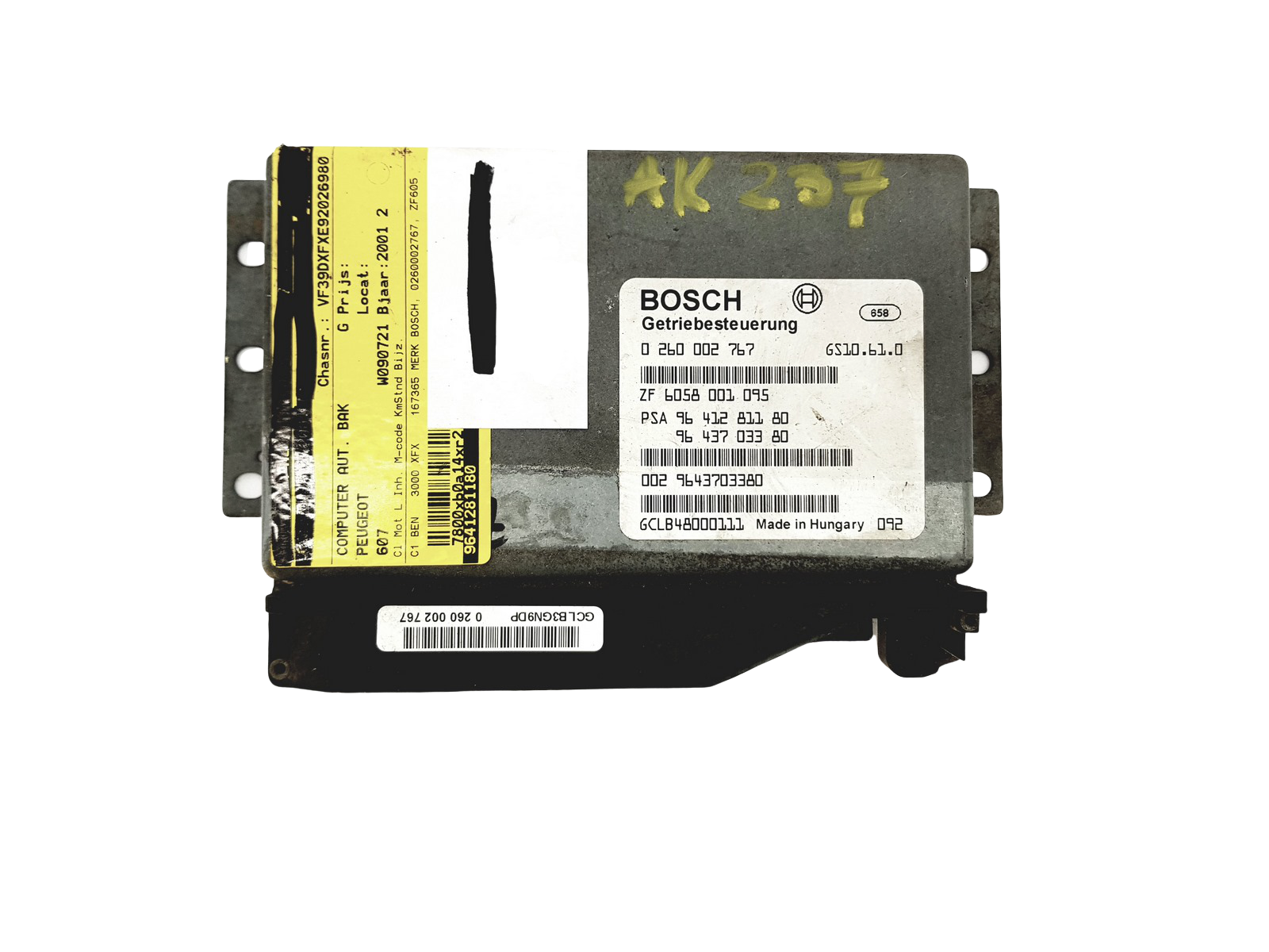Controller PSA 0260002767 9641281180 Bosch 22229 main product photo