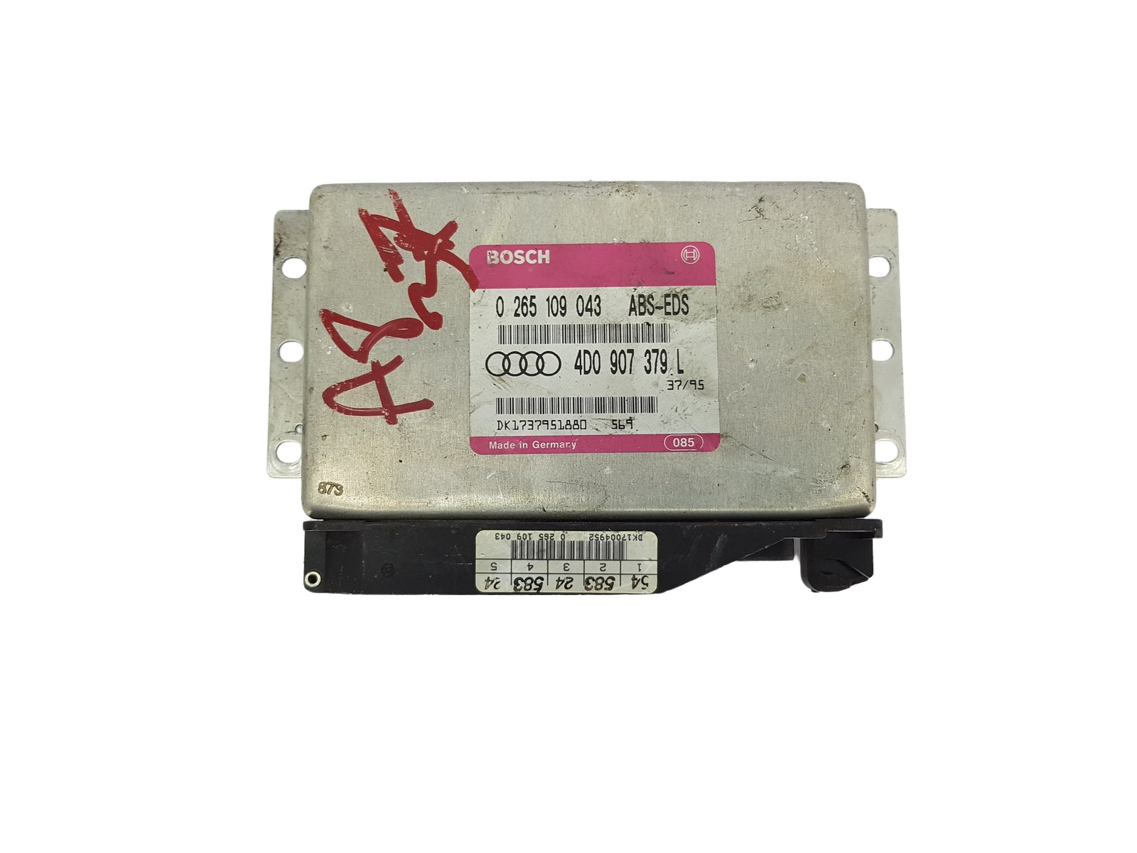Controller ABS-EDS Audi 4D0907379L 0265109043 Bosch main product photo