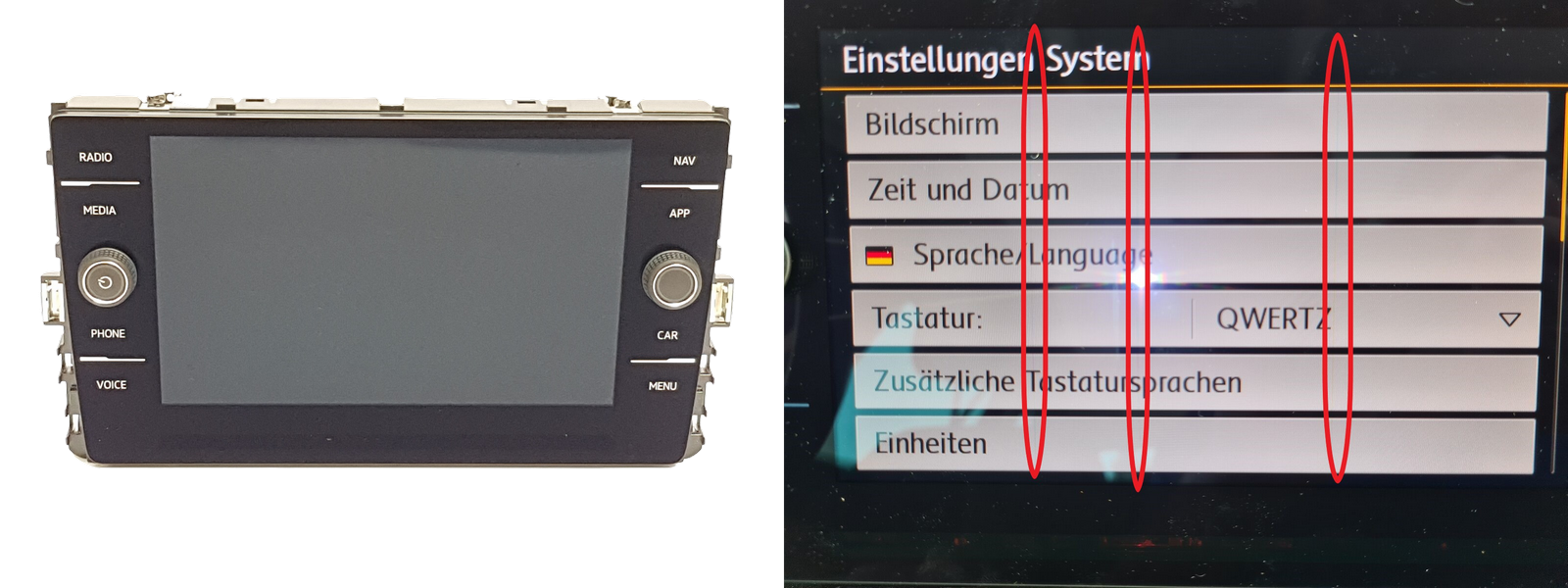 Radio Display Volkswagen 5G6919605B A2C15166300 VDO Pixels main product photo