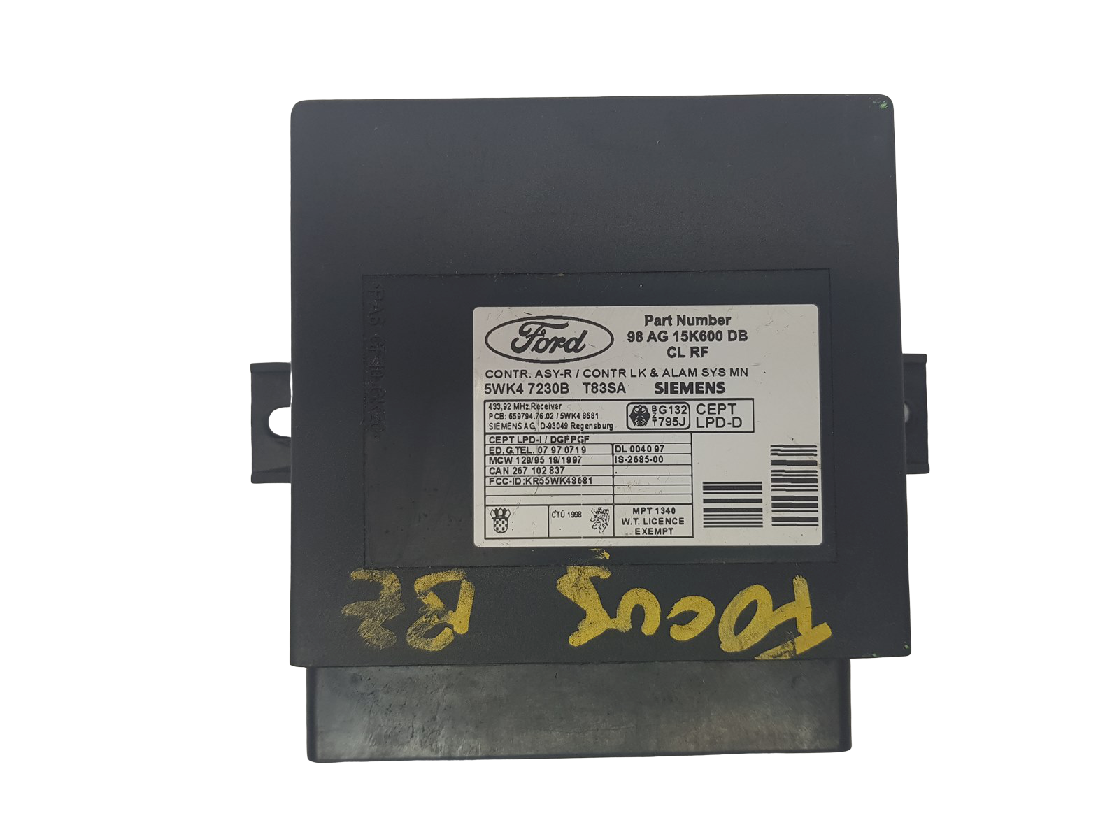 Controller Ford 98AG15K600DB 5WK47230B Siemens main product photo