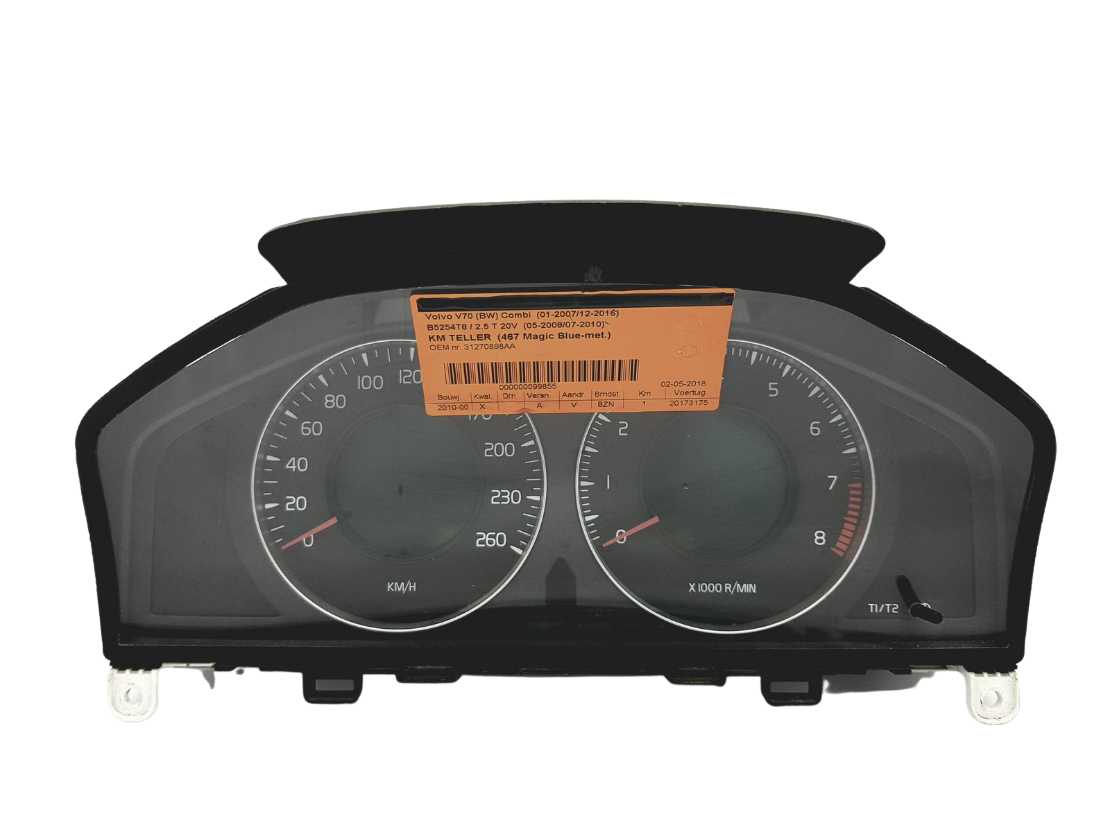 Speedometer/Instrument Cluster Volvo V70 31270898AA 36002597 52266 main product photo