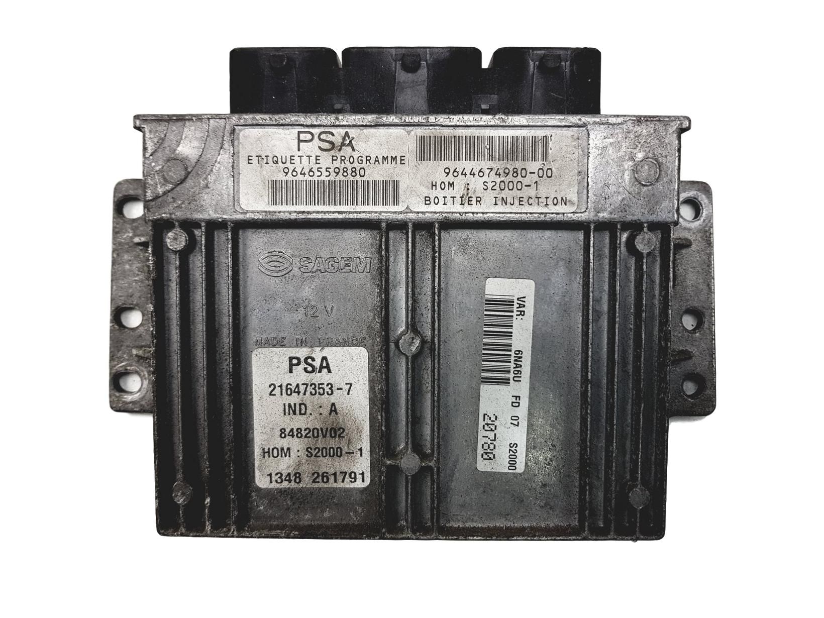 Controller 9646559880 9644674980-00 21647353-7 PSA Sagem main product photo