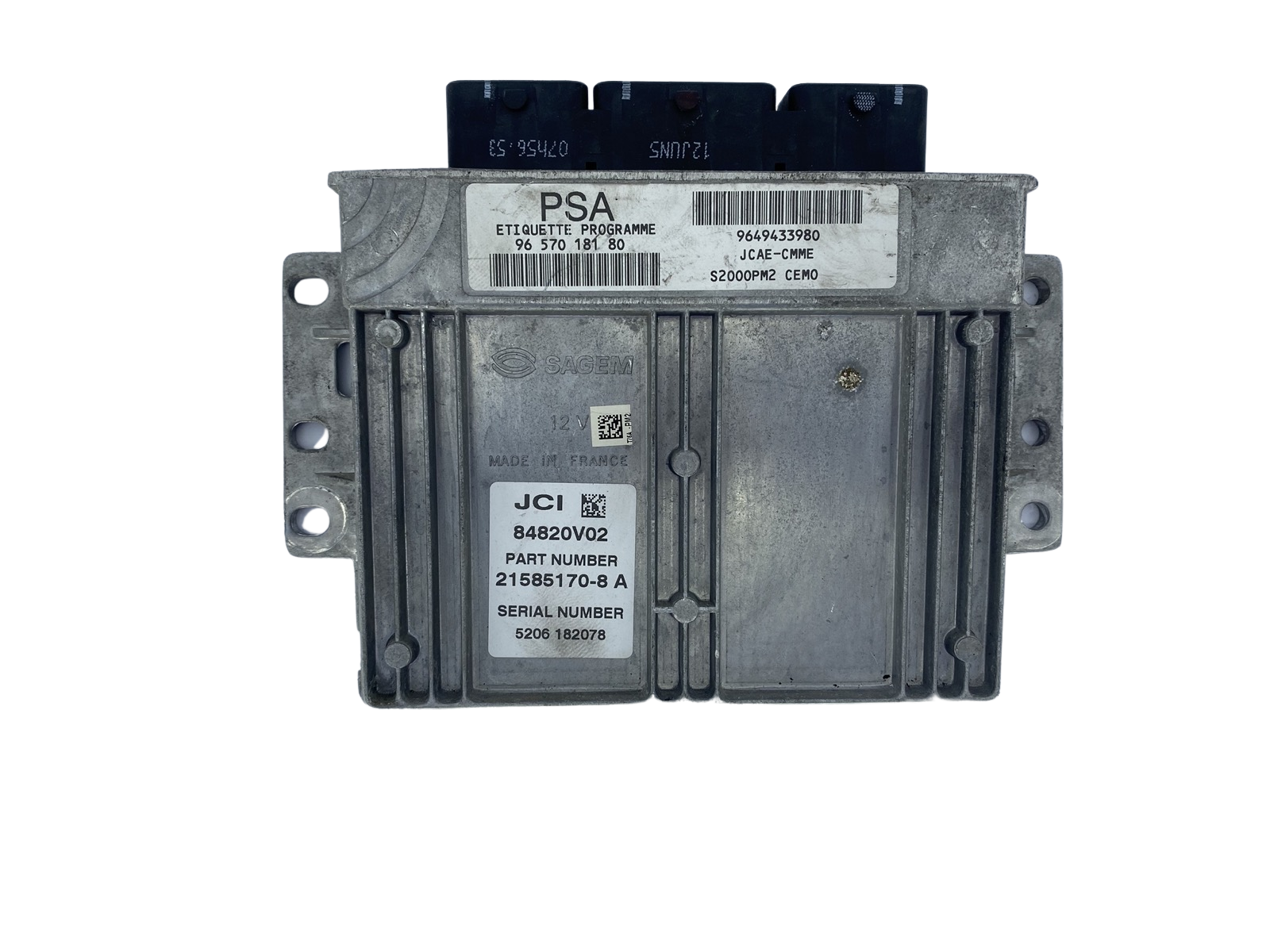Controller 9657018180 9649433980 21585170-8 A PSA Sagem 48303 main product photo