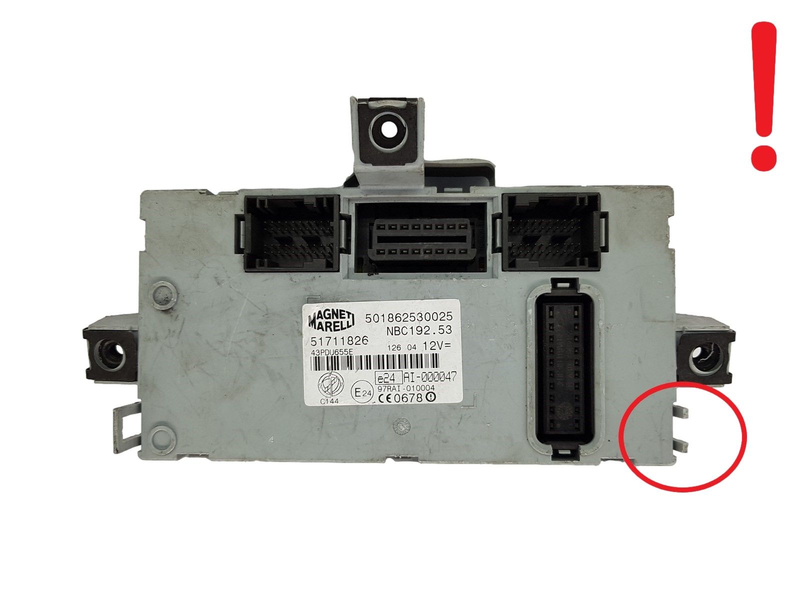 Controller Fiat 51711826 501862530025 NBC192.53 Magneti Marelli main product photo