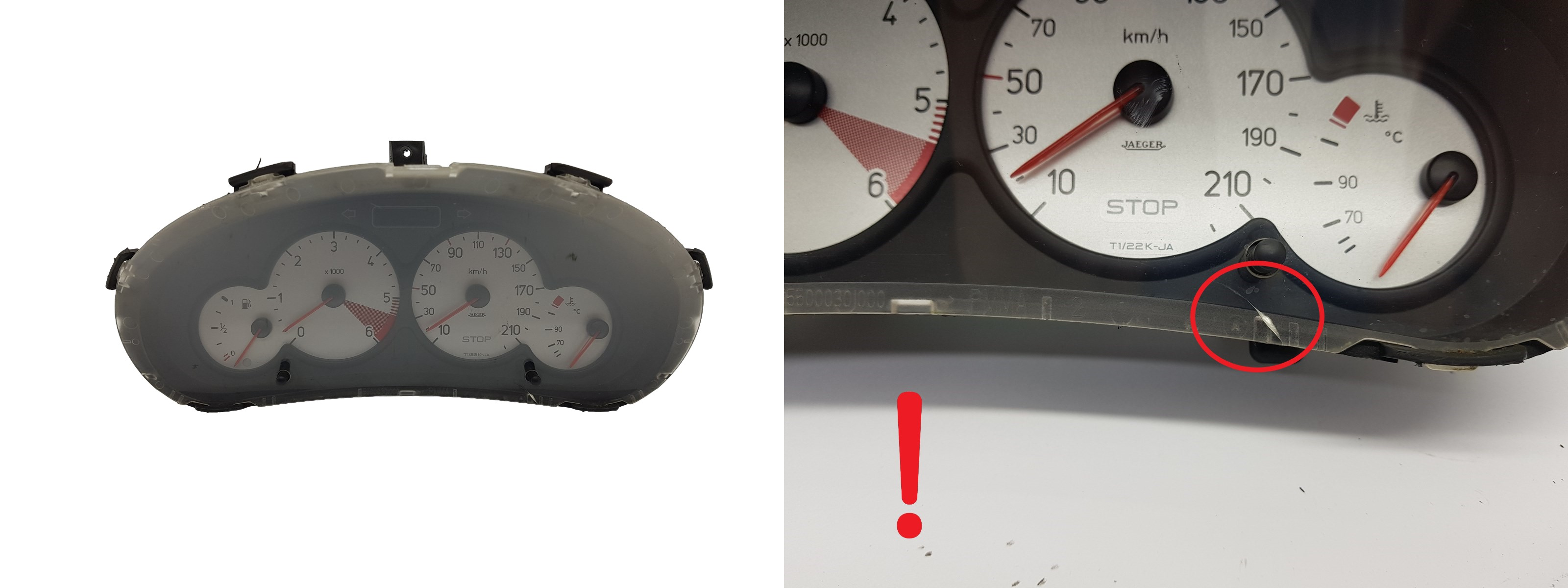 Speedometer/Instrument Cluster Peugeot 206 9656696280 000500809 1590 main product photo