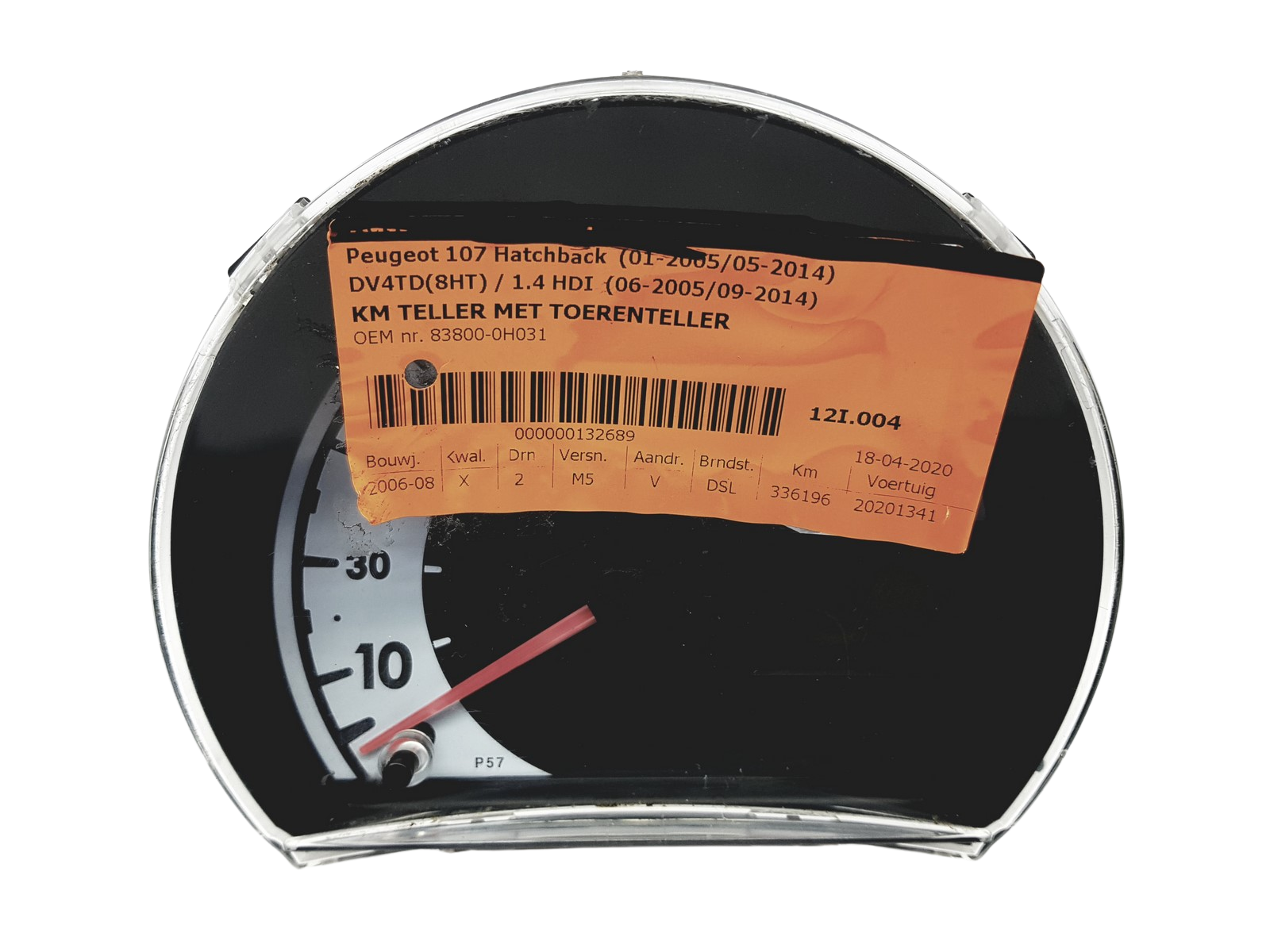 Speedometer/Instrument Cluster 107 C1 Aygo 83800-0H031 Toyota PSA 53555 main product photo