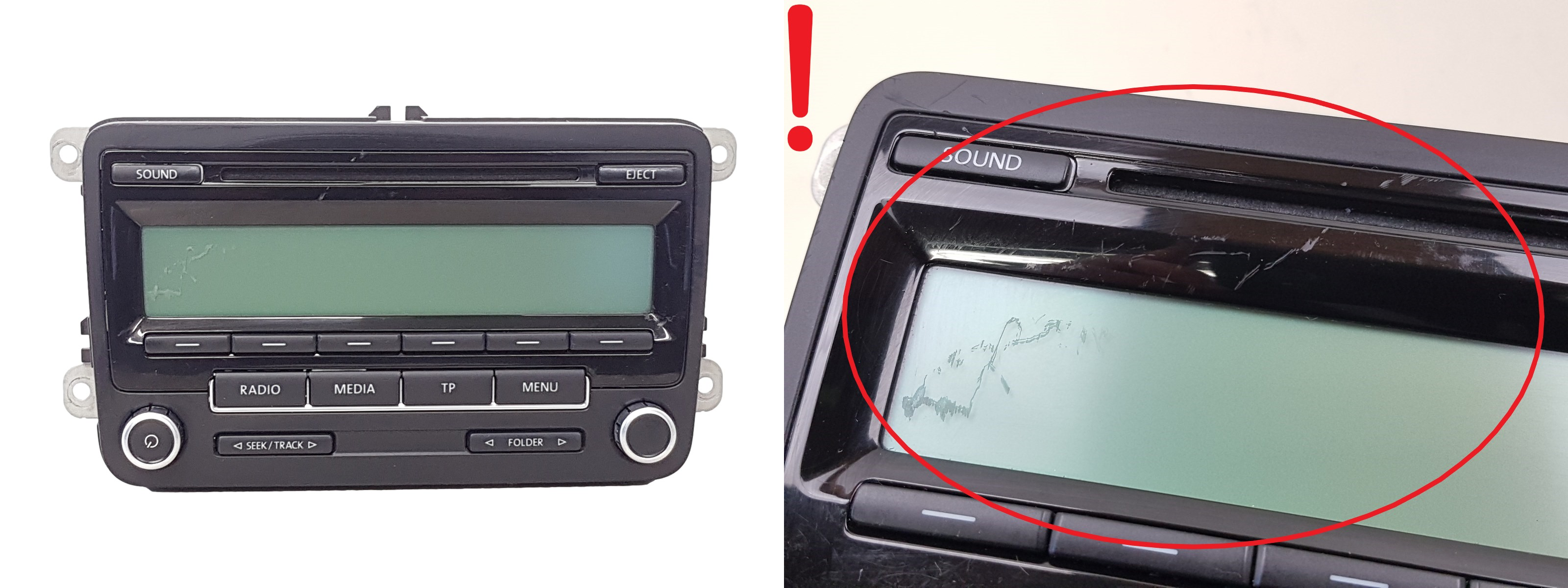 Radio CD Player VW 1K0035186AA 7647201360 Blaupunkt 1058 main product photo