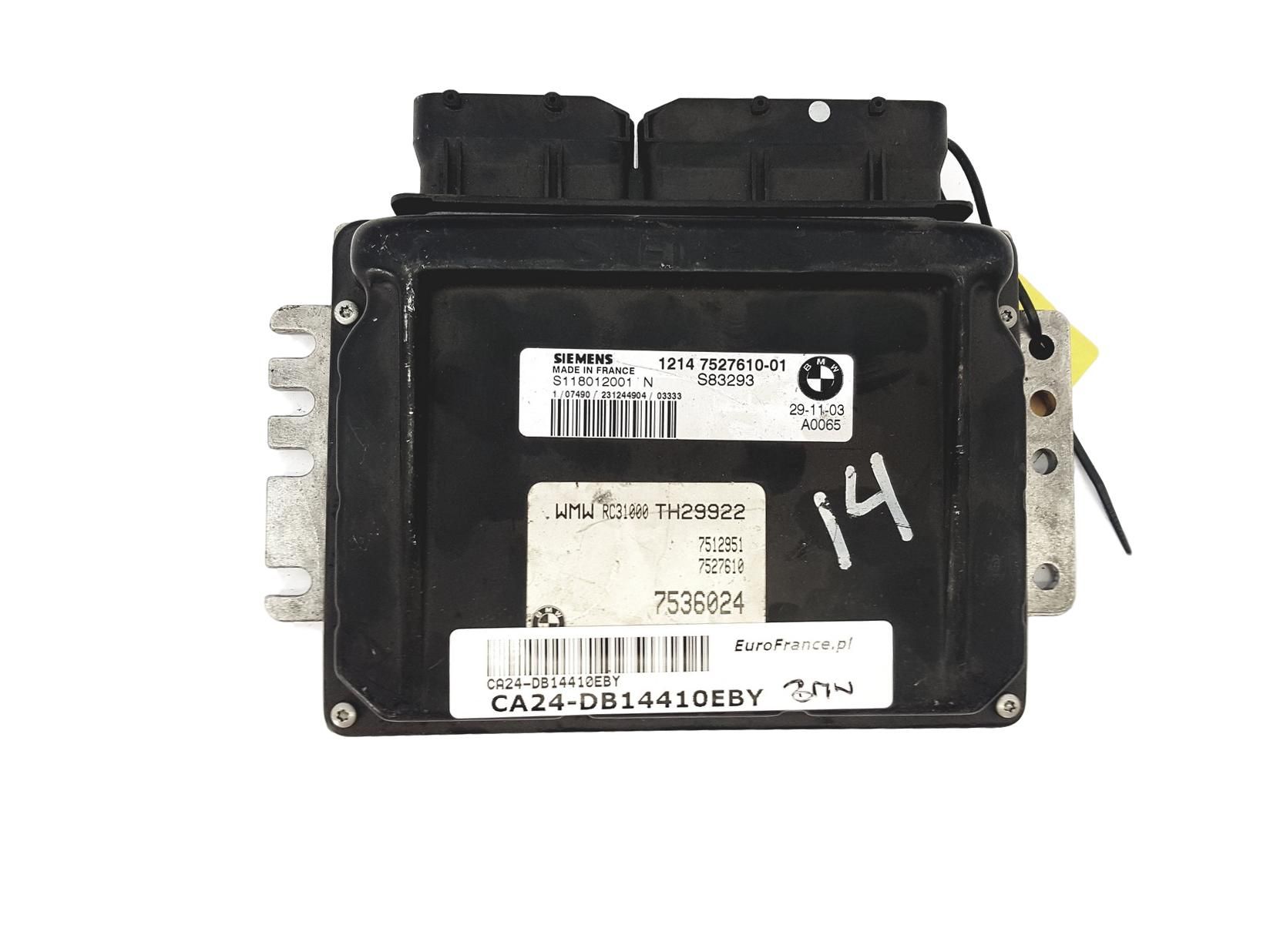Controller 12147527610-01 S118012001N Mini BMW Siemens 14410 main product photo