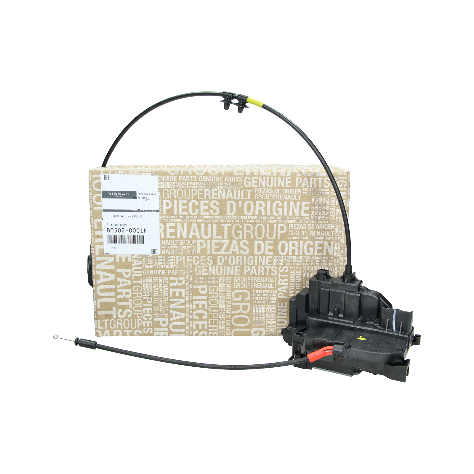 Door Lock Mechansim Right Front Original 8050200Q1F 8200497604 Renault Nissan main product photo