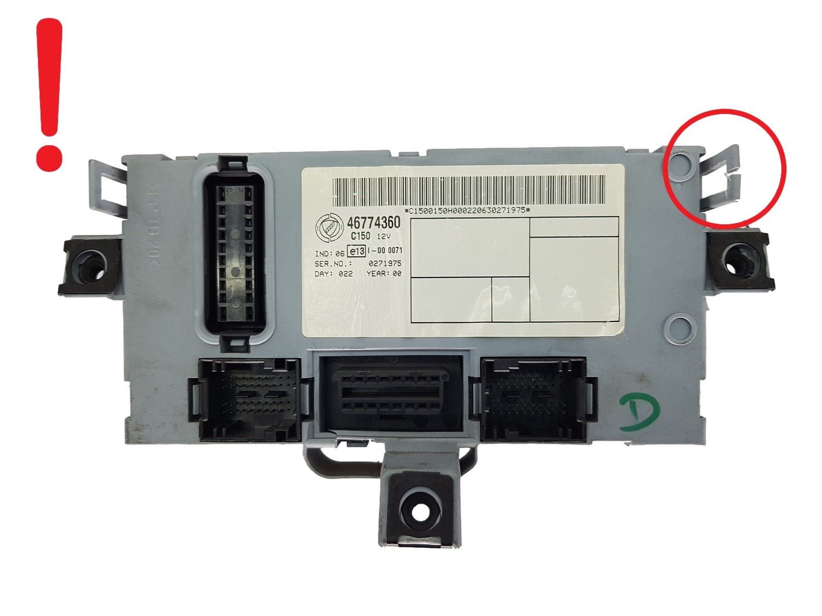Controller BSI Fiat 46774360 Delphi 20069 main product photo