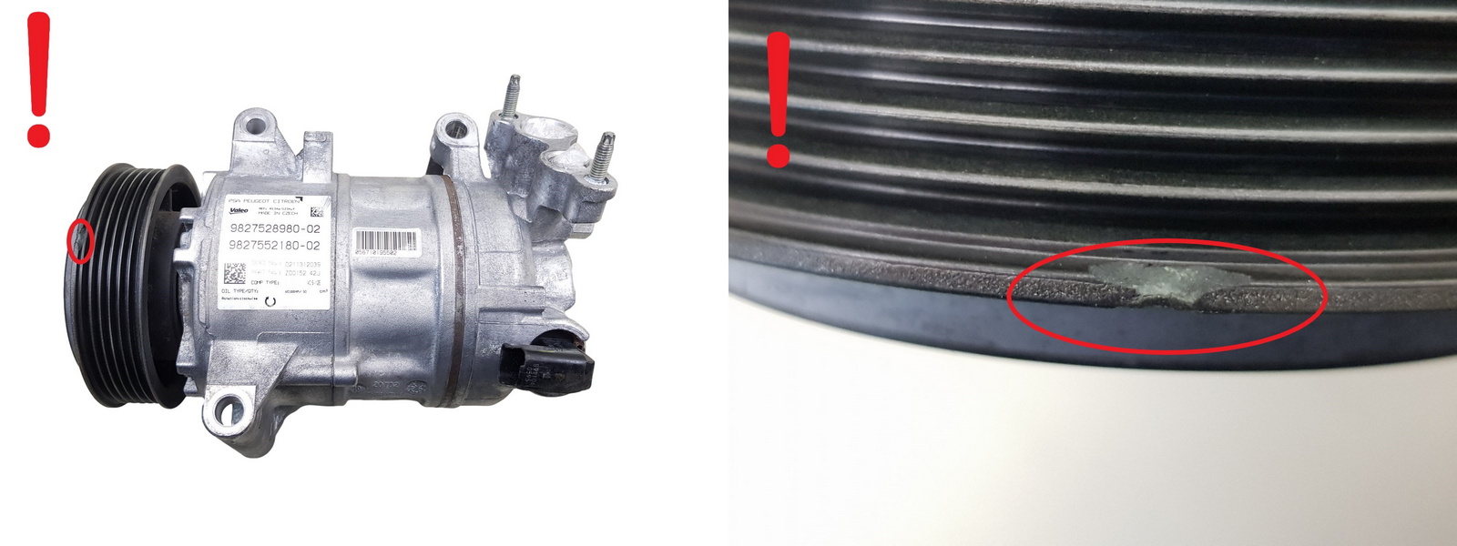 Air Con Compressor/Pump 9827528980 9827552180 Valeo VC S-12E Citroen Peugeot main product photo