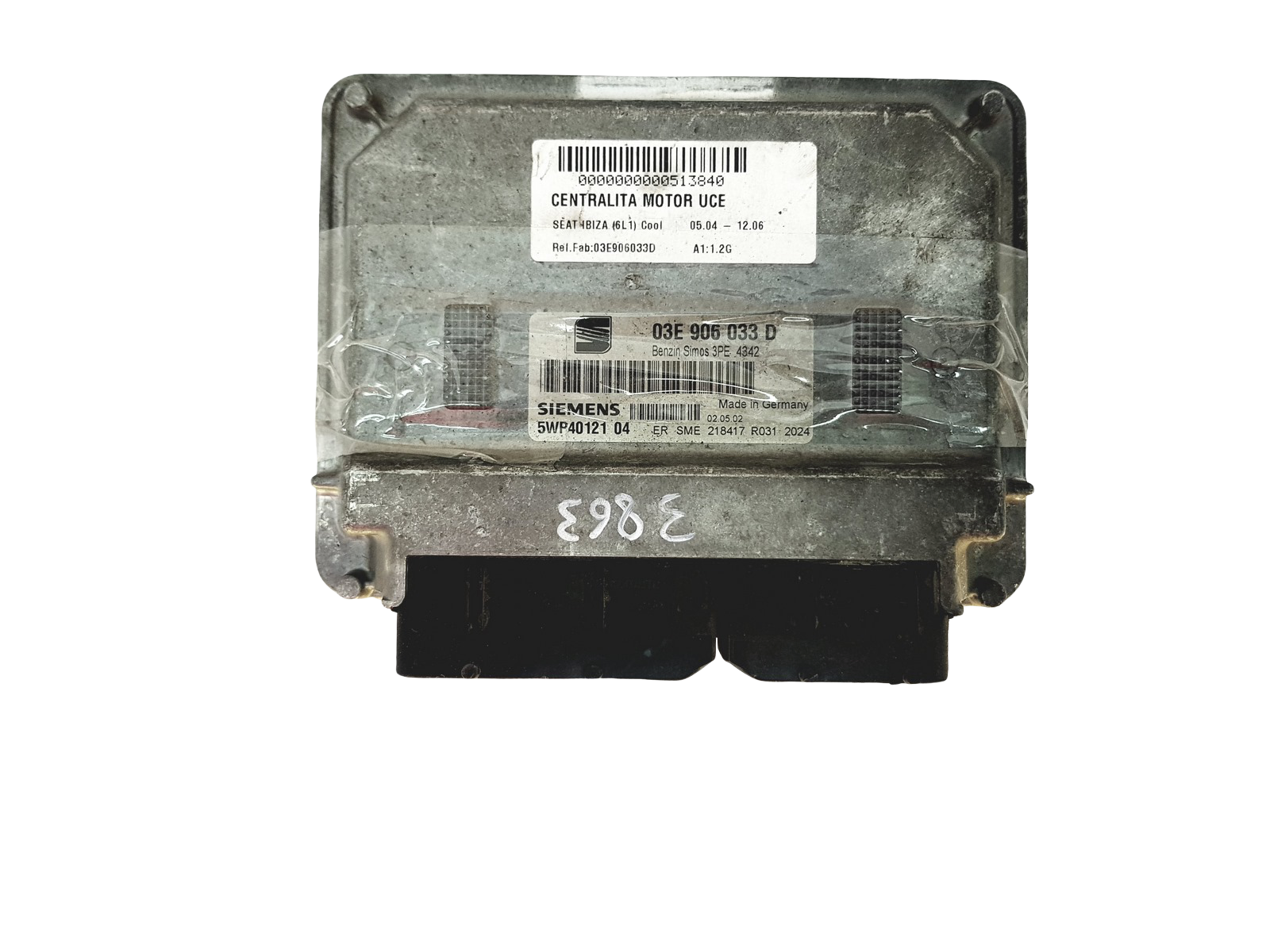 Controller 03E906033D 5WP40121 04 Seat Siemens 23873 main product photo