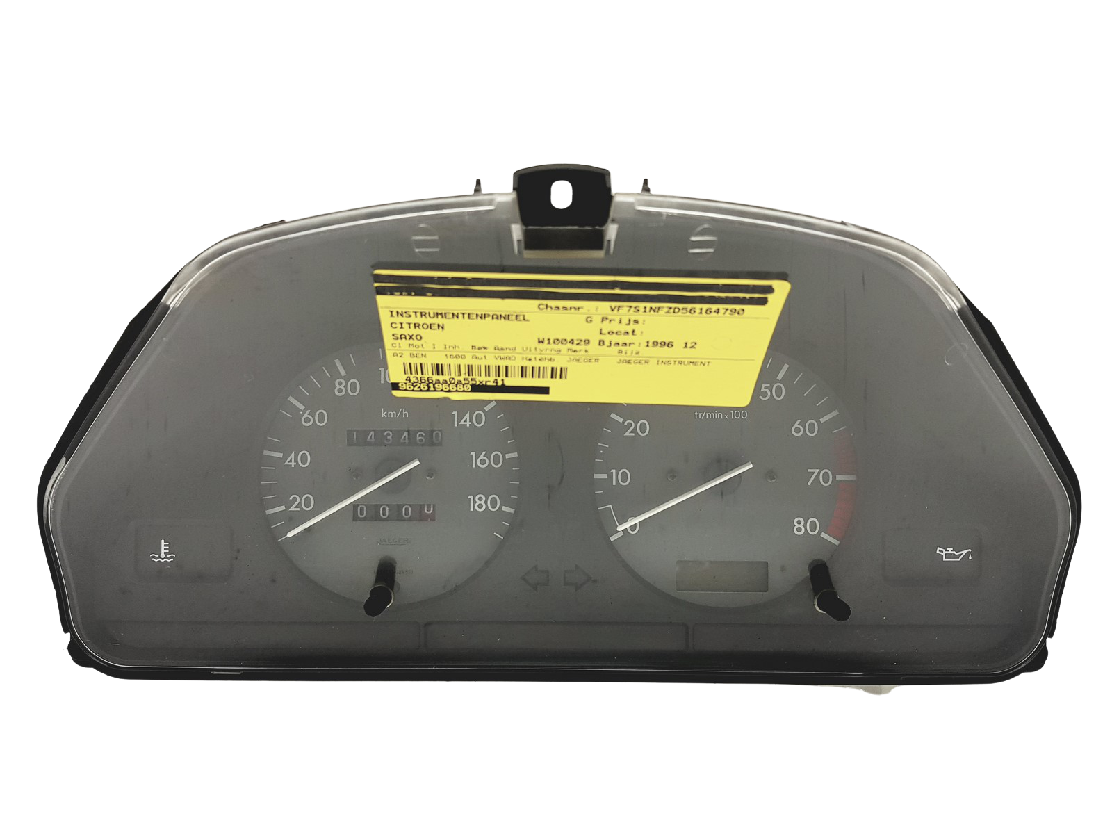 Speedometer/Instrument Cluster Citroen Saxo 9626196680 49693 main product photo