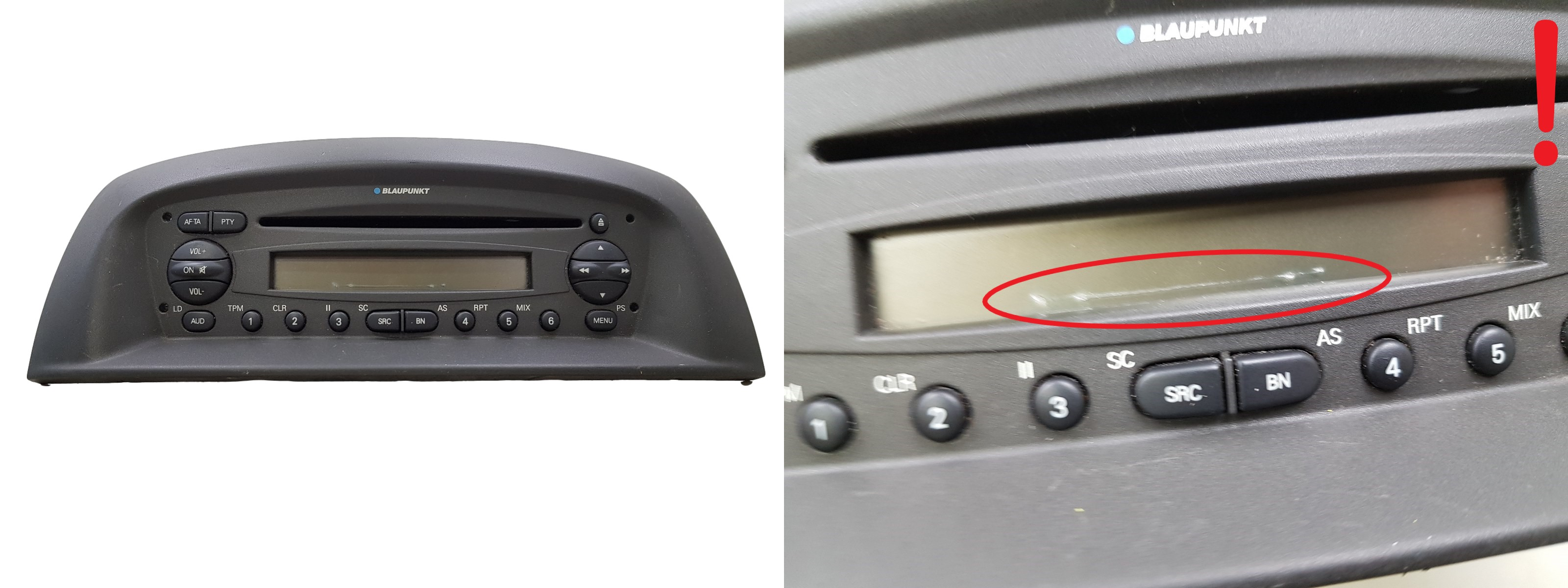 Cd Radio Player Fiat Punto HIGH CD 7641376316 7353130200 Blaupunkt main product photo