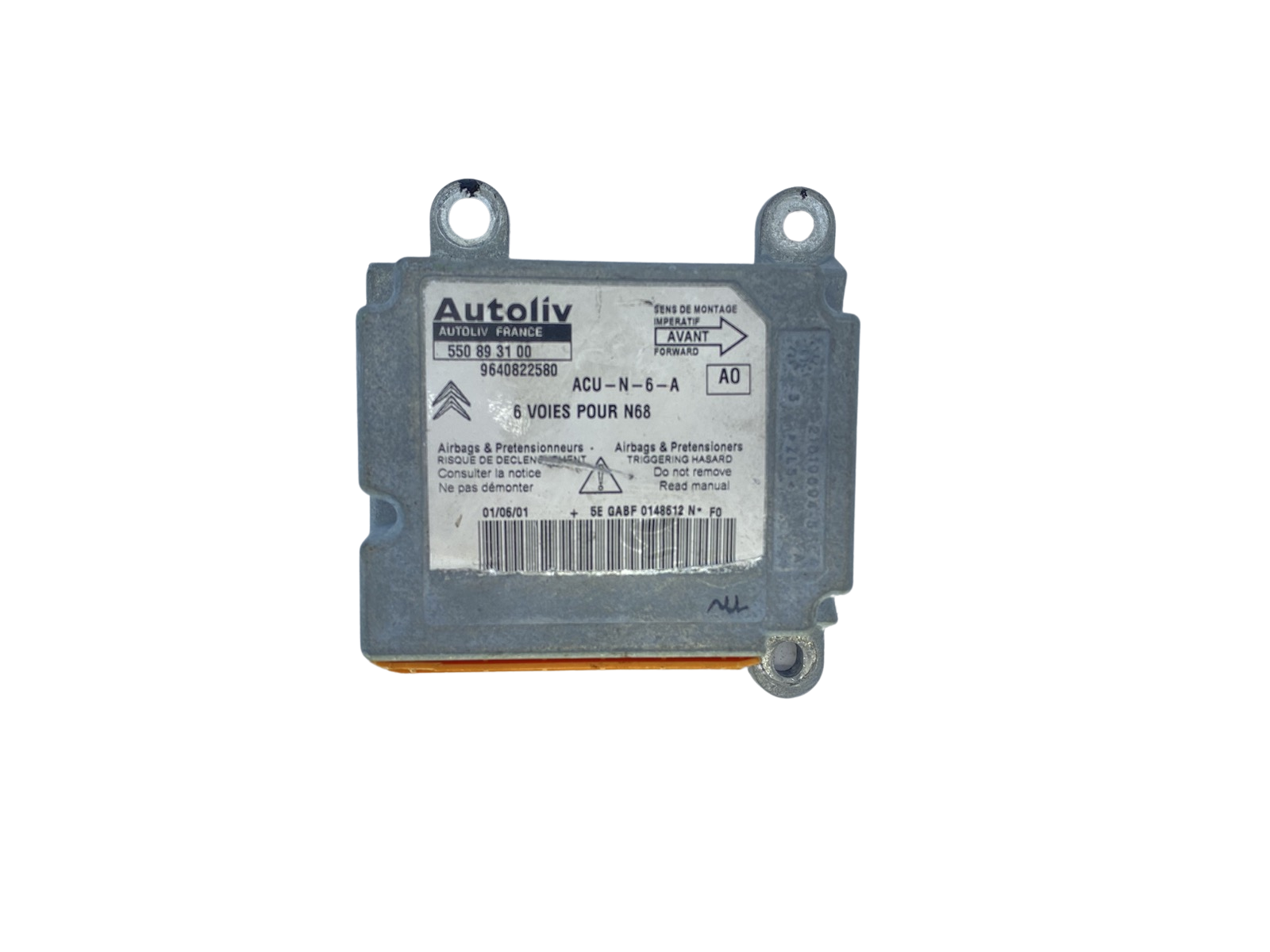 Controller 550893100 9640822580 PSA Autoliv 58379 main product photo