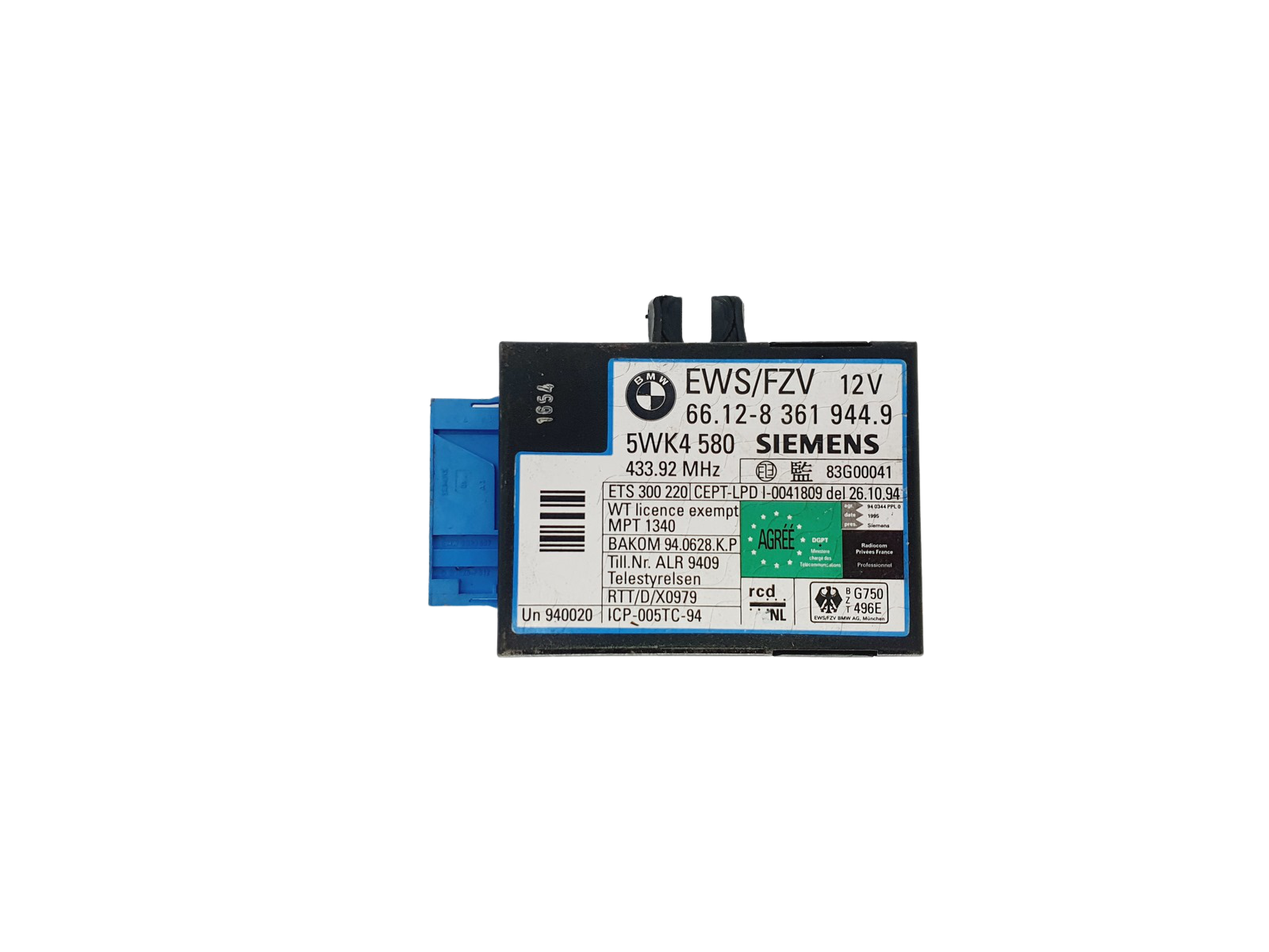 Controller Moduł 66.12-8361944.9 5WK4580 BMW Siemens main product photo