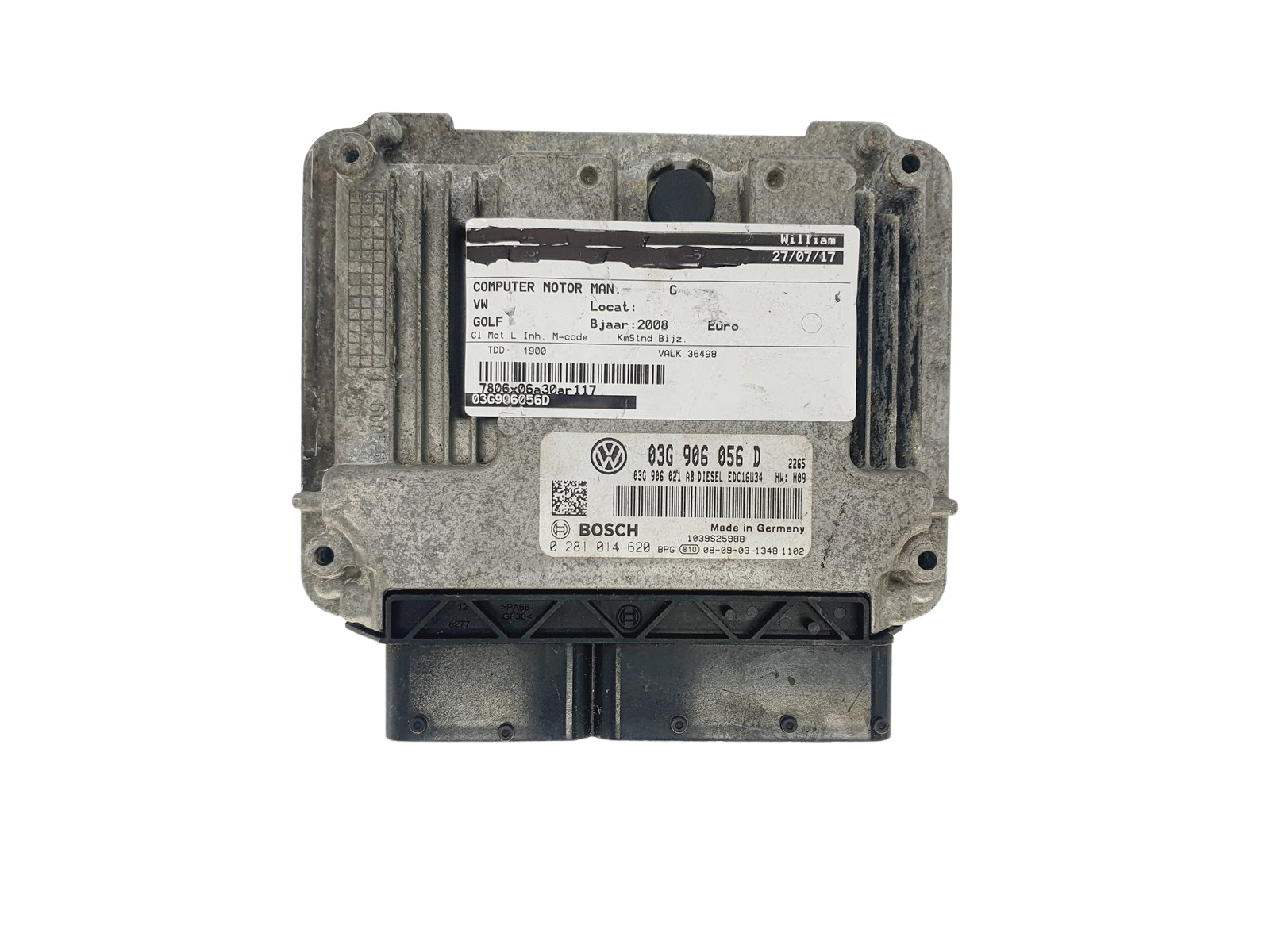 Controller VW 03G906056D 0281014620 Bosch main product photo