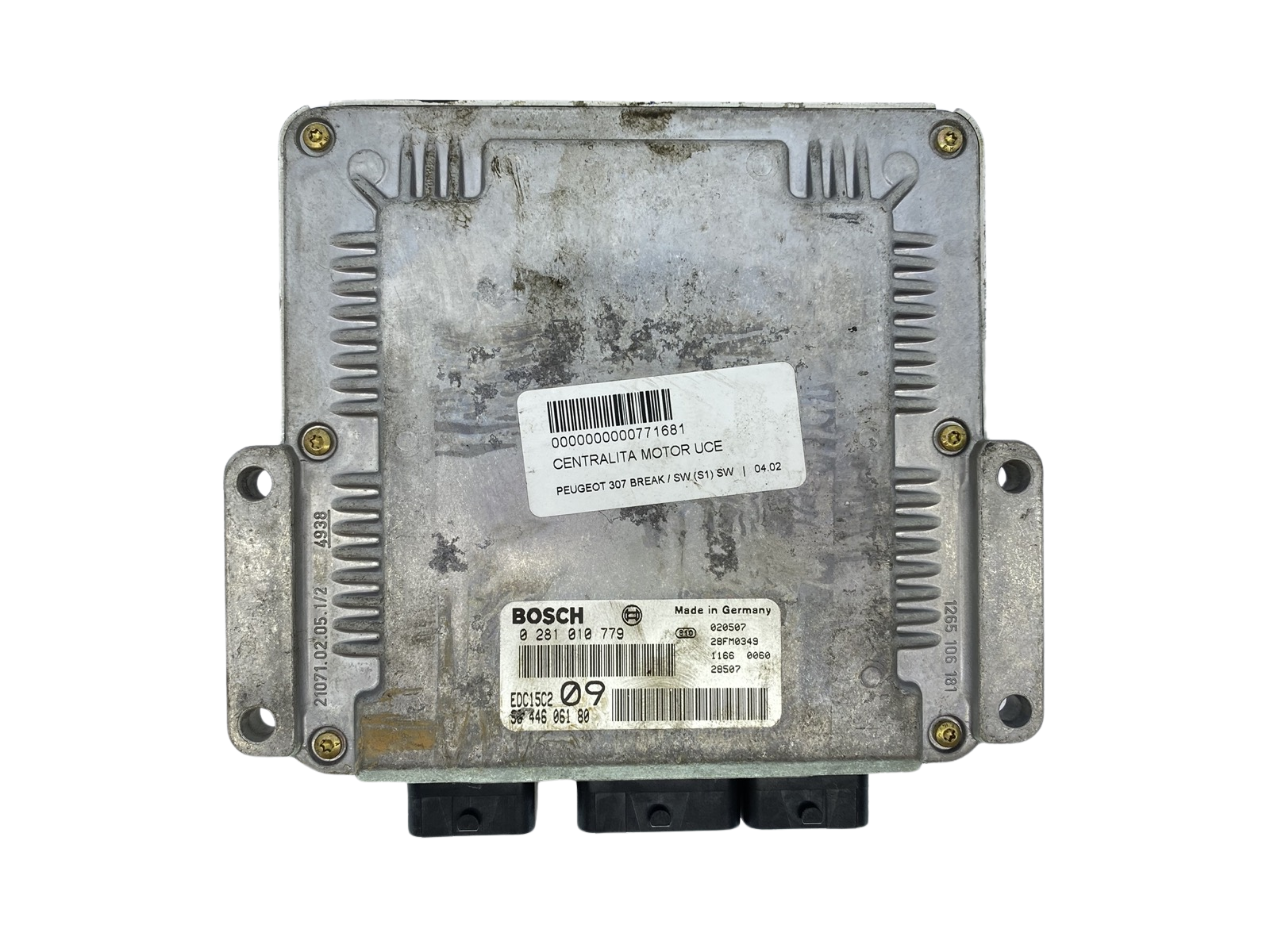 Controller 9644606180 0281010779 EDC15C2 PSA Bosch 63911 main product photo