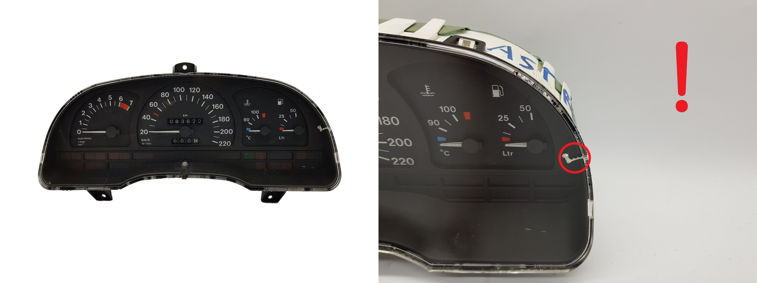 Speedometer/Instrument Cluster Opel Vectra Astra 90356284GC VDO GM 2659 main product photo