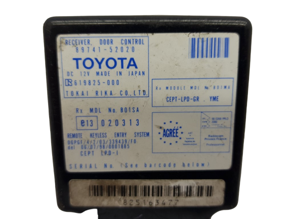 Controller Moduł Toyota 89741-52020 619825-000 Tokai Rika main product photo